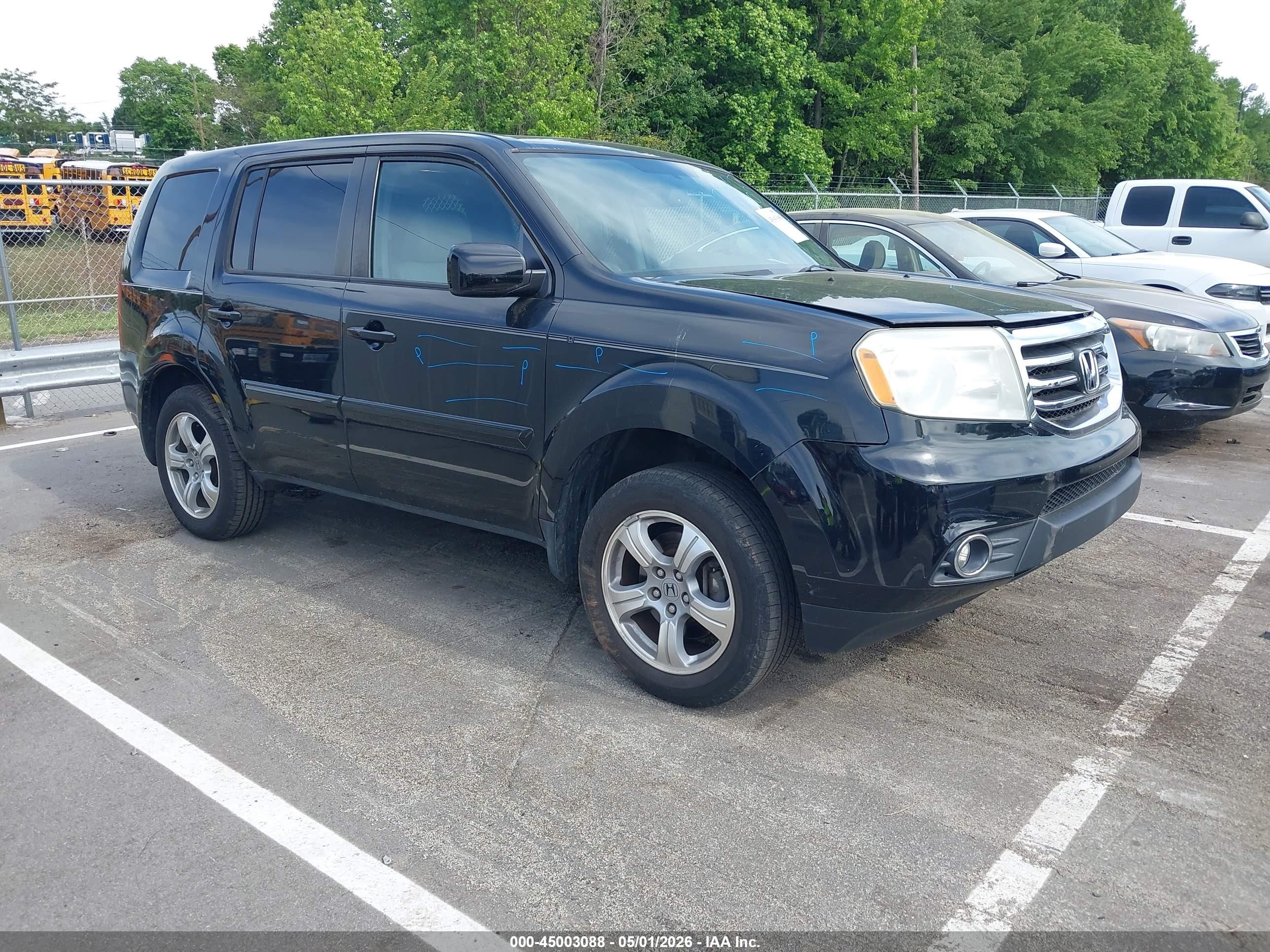 2015 Honda Pilot Ex-l Black vin: 5FNYF3H59FB015609