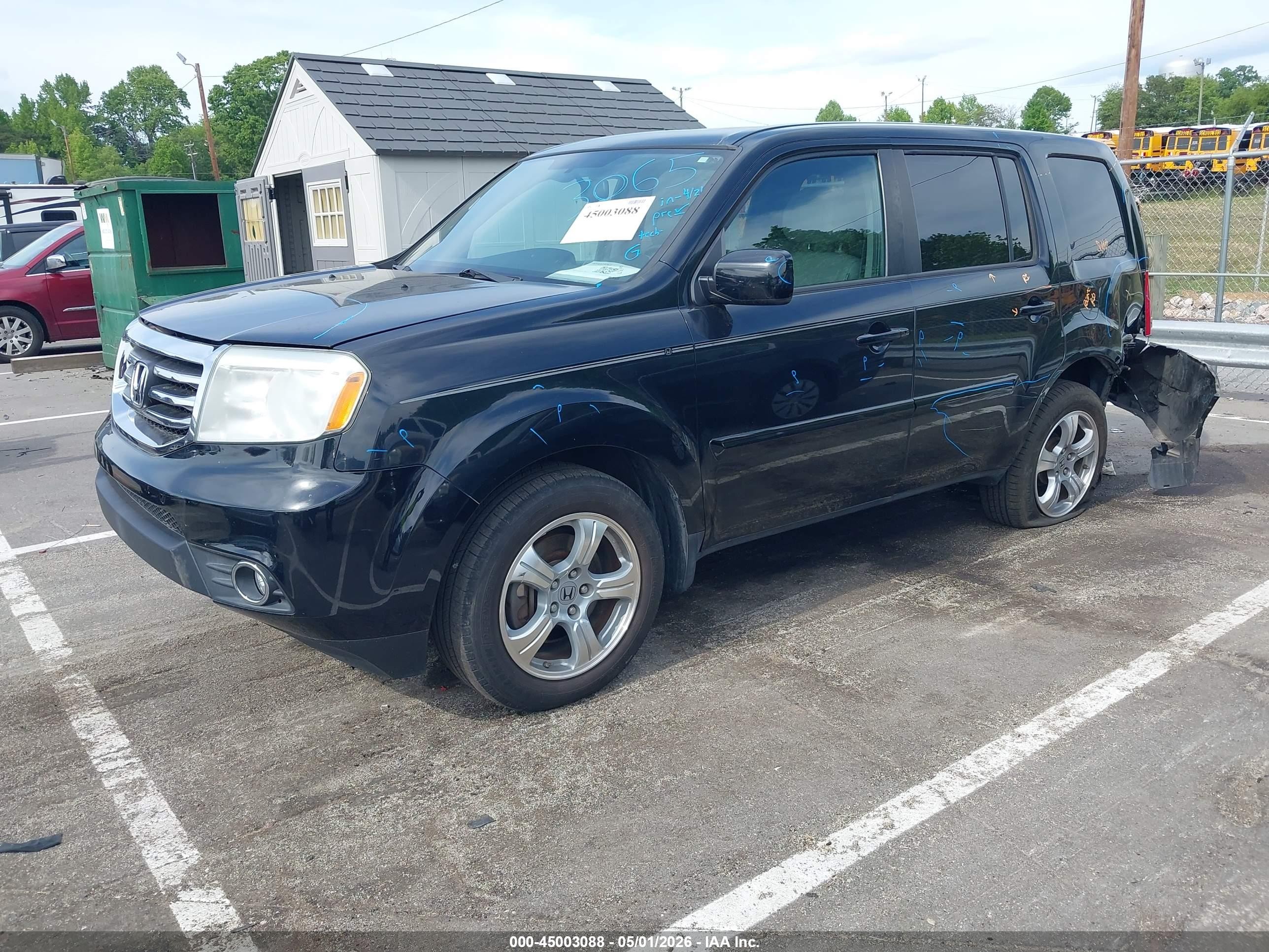 2015 Honda Pilot Ex-l Black vin: 5FNYF3H59FB015609