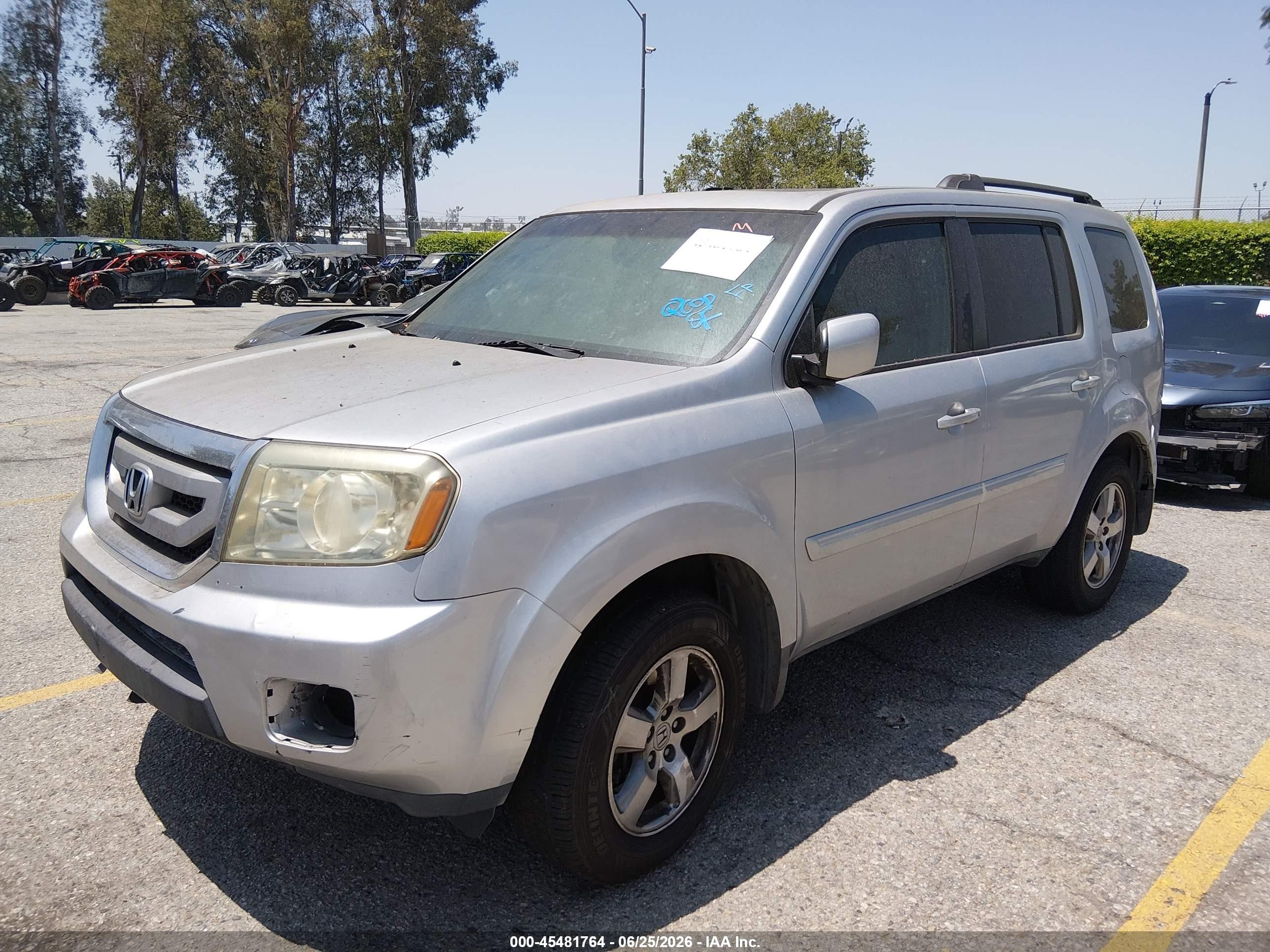 2011 Honda Pilot Ex-l Silver vin: 5FNYF3H5XBB004077