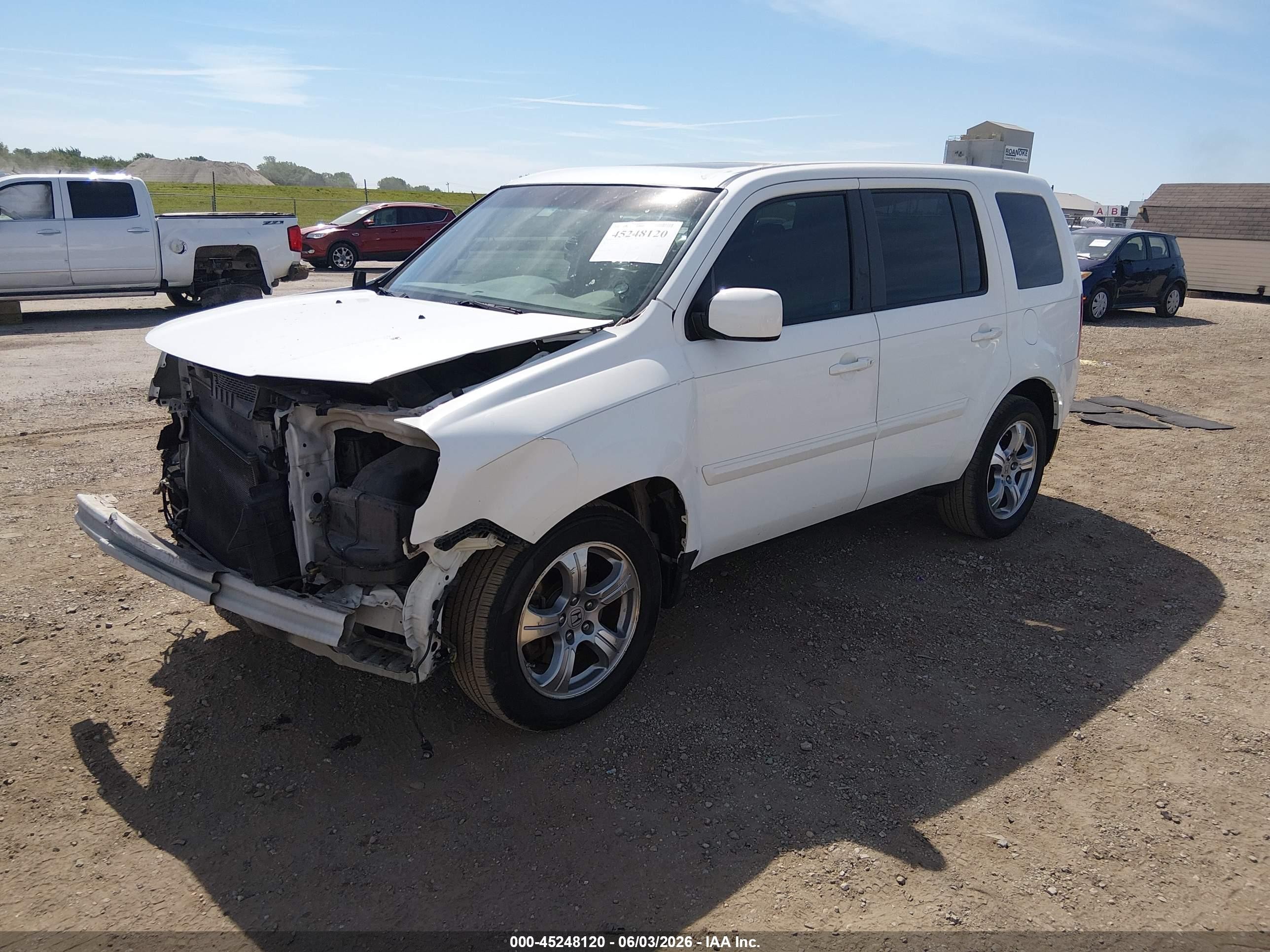 2012 Honda Pilot Ex-l White vin: 5FNYF3H5XCB020779