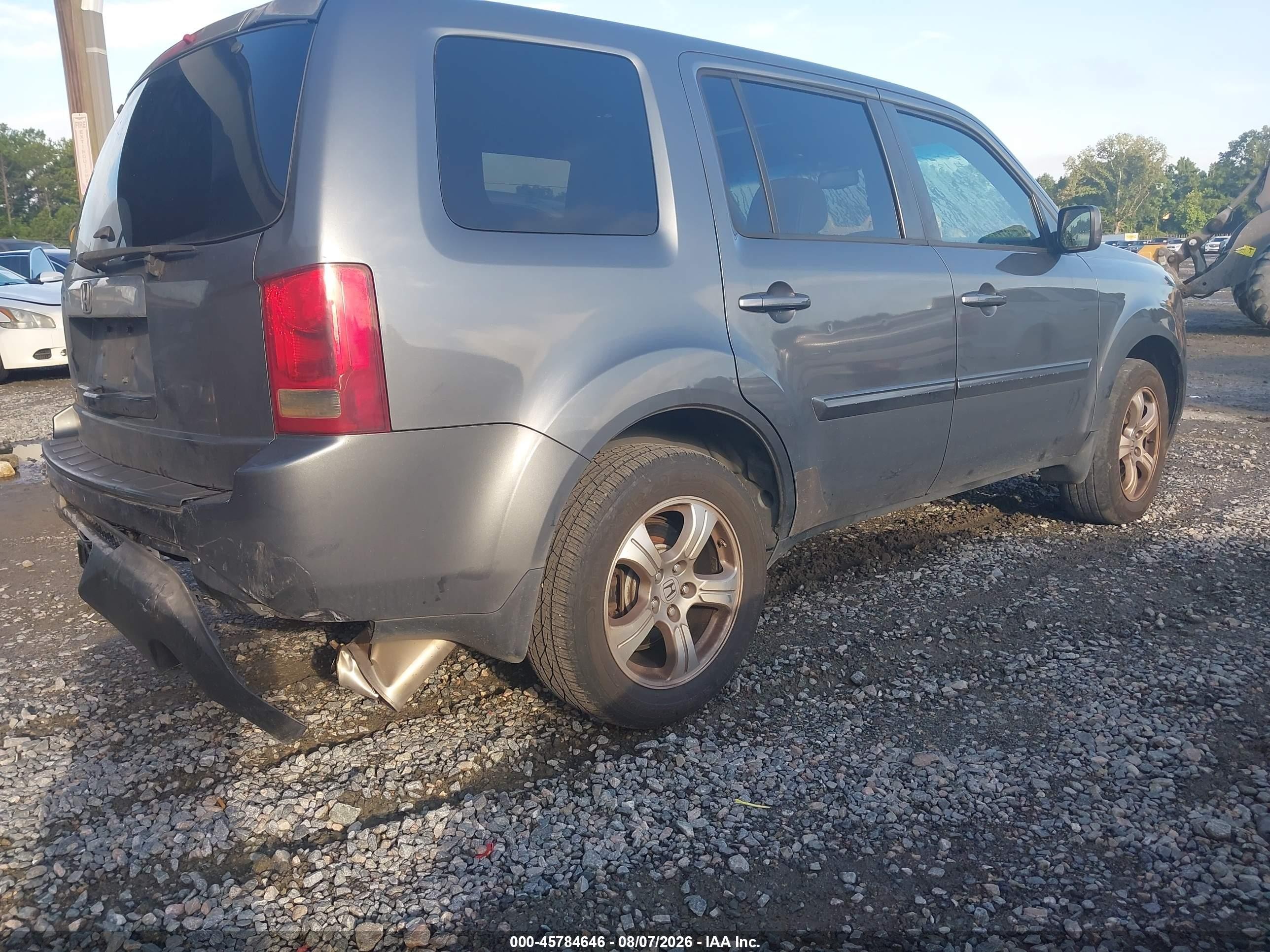 2012 Honda Pilot Ex-l Gray vin: 5FNYF3H5XCB034889