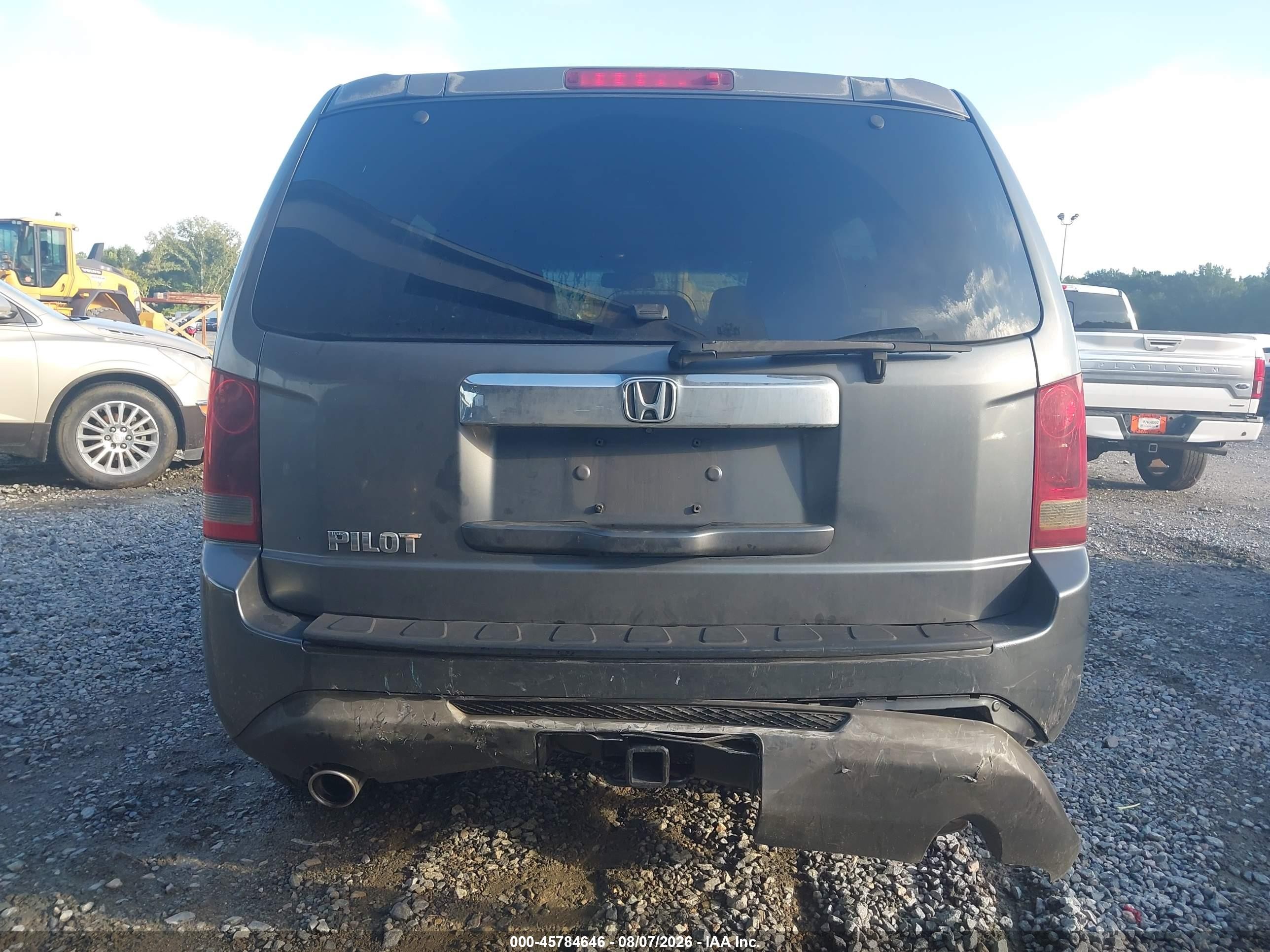 2012 Honda Pilot Ex-l Gray vin: 5FNYF3H5XCB034889