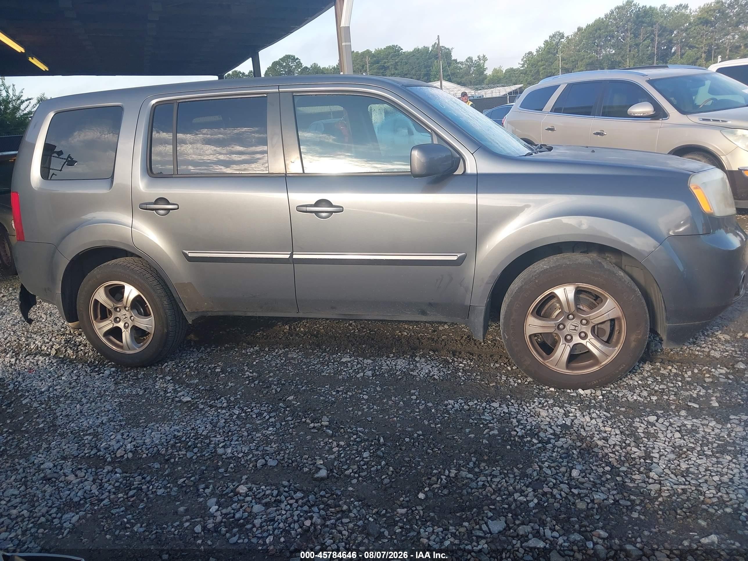 2012 Honda Pilot Ex-l Gray vin: 5FNYF3H5XCB034889