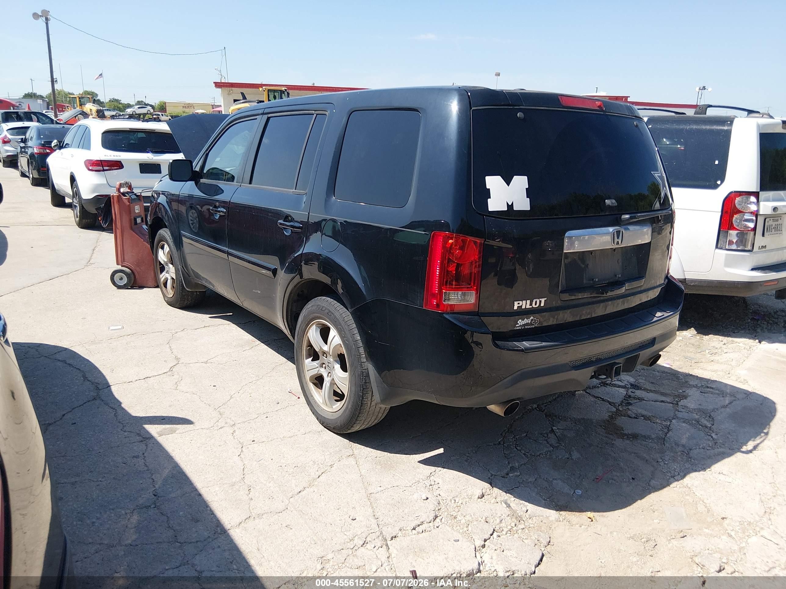 2013 Honda Pilot Ex-l Black vin: 5FNYF3H5XDB007645