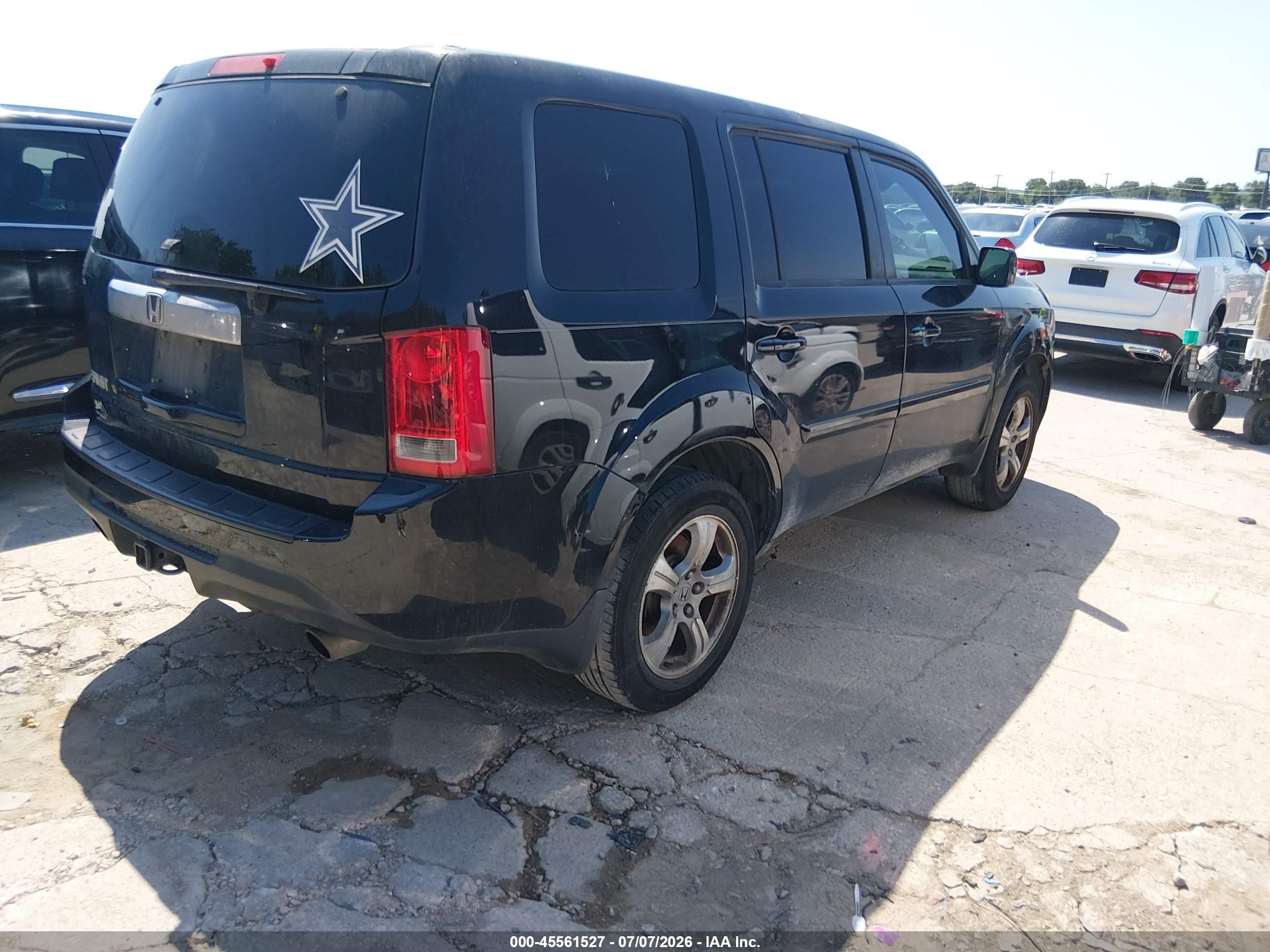 2013 Honda Pilot Ex-l Black vin: 5FNYF3H5XDB007645
