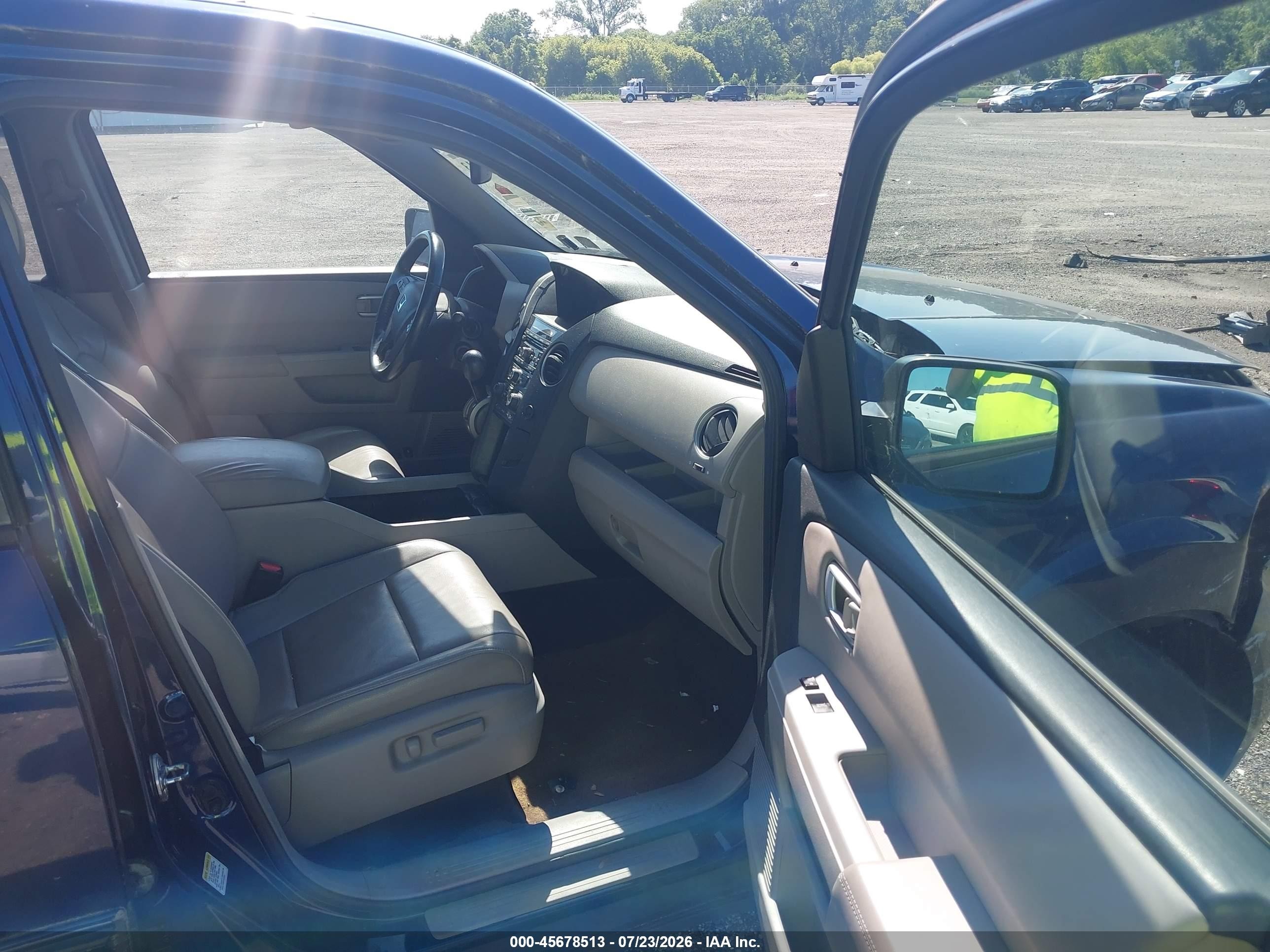 2013 Honda Pilot Ex-l Blue vin: 5FNYF3H5XDB032254