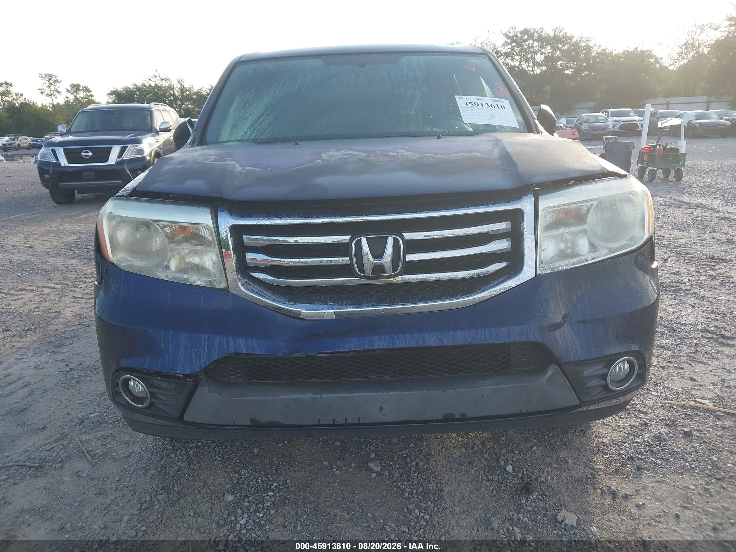 2014 Honda Pilot Ex-l Blue vin: 5FNYF3H5XEB018694