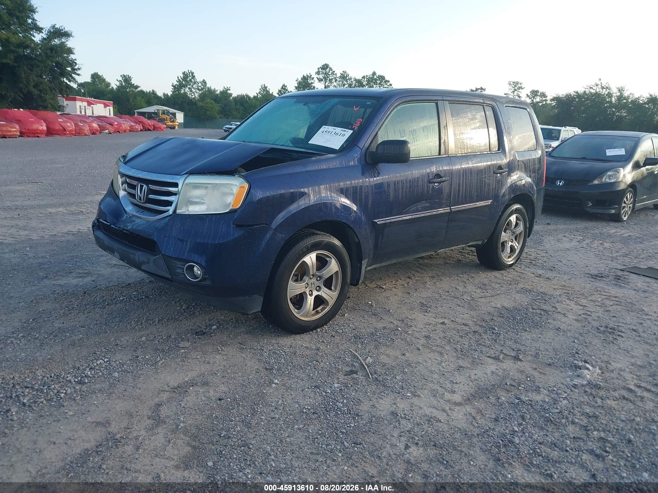 2014 Honda Pilot Ex-l Blue vin: 5FNYF3H5XEB018694