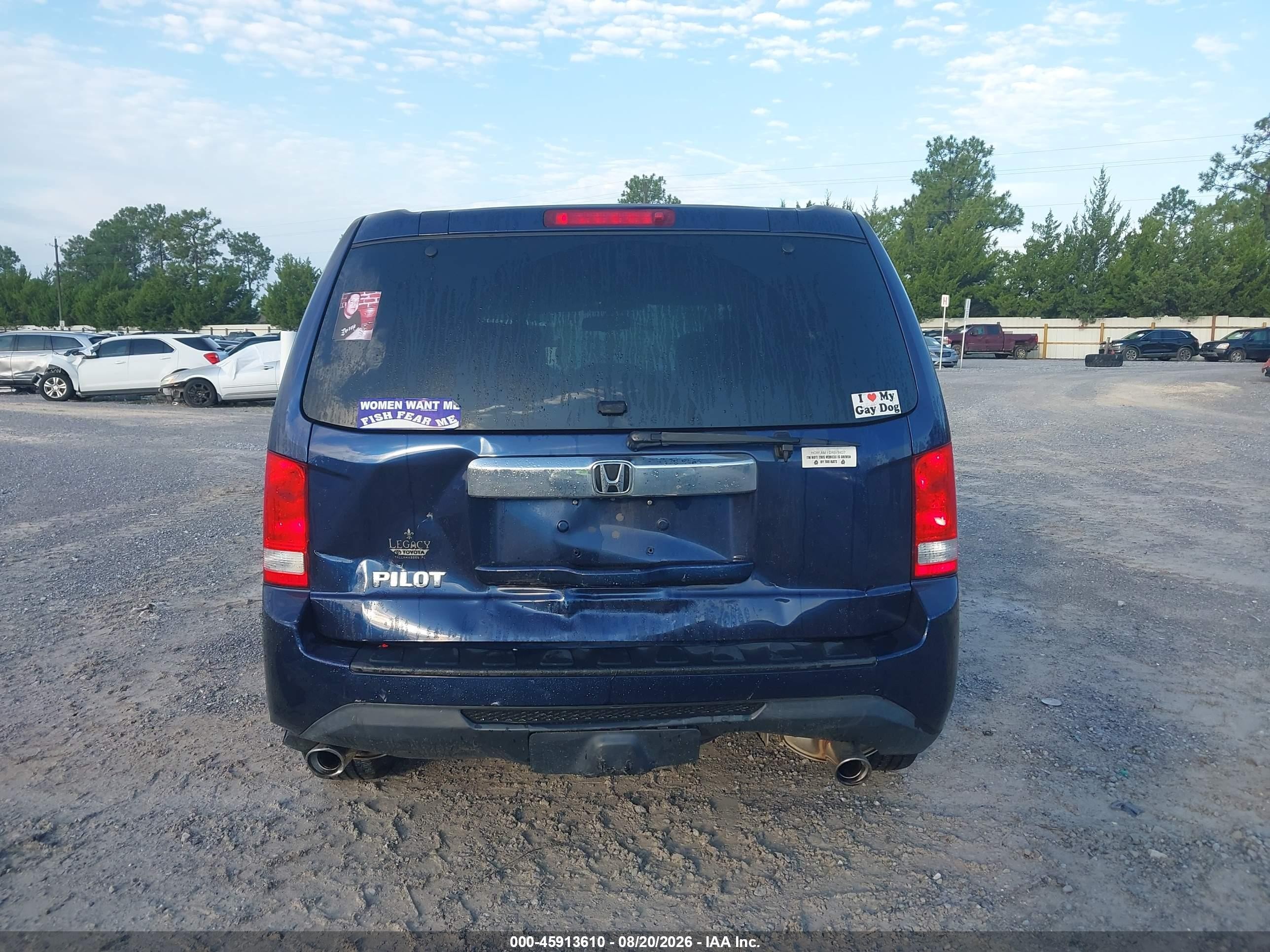 2014 Honda Pilot Ex-l Blue vin: 5FNYF3H5XEB018694