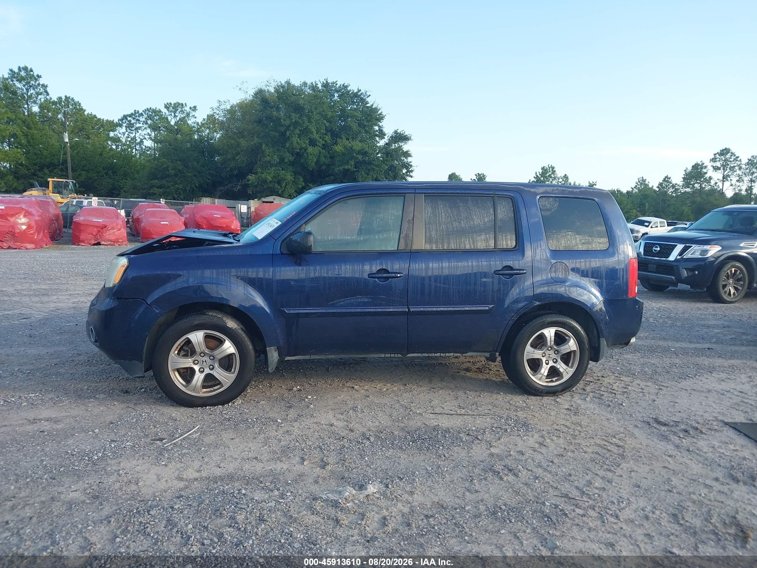 2014 Honda Pilot Ex-l Blue vin: 5FNYF3H5XEB018694