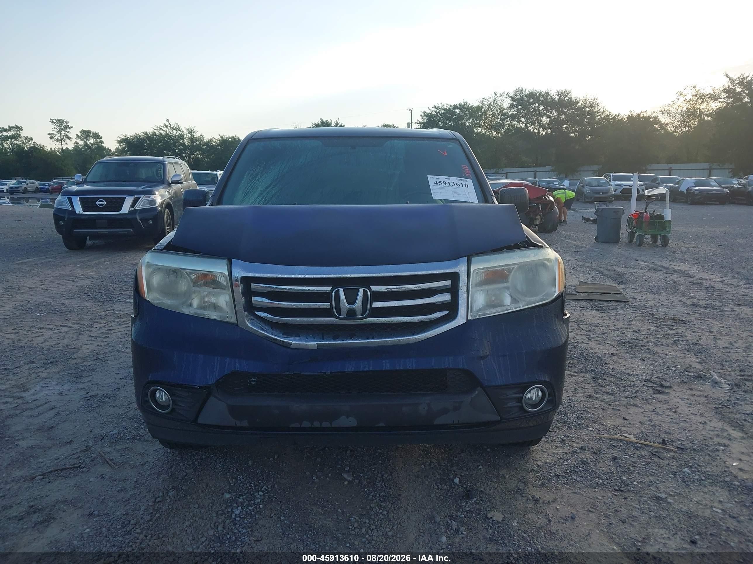 2014 Honda Pilot Ex-l Blue vin: 5FNYF3H5XEB018694