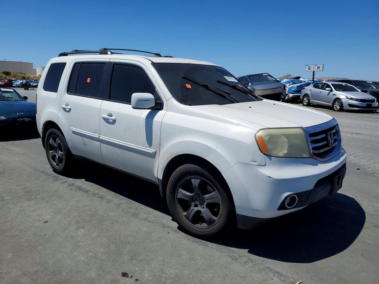2014 Honda Pilot Exl White vin: 5FNYF3H5XEB027685