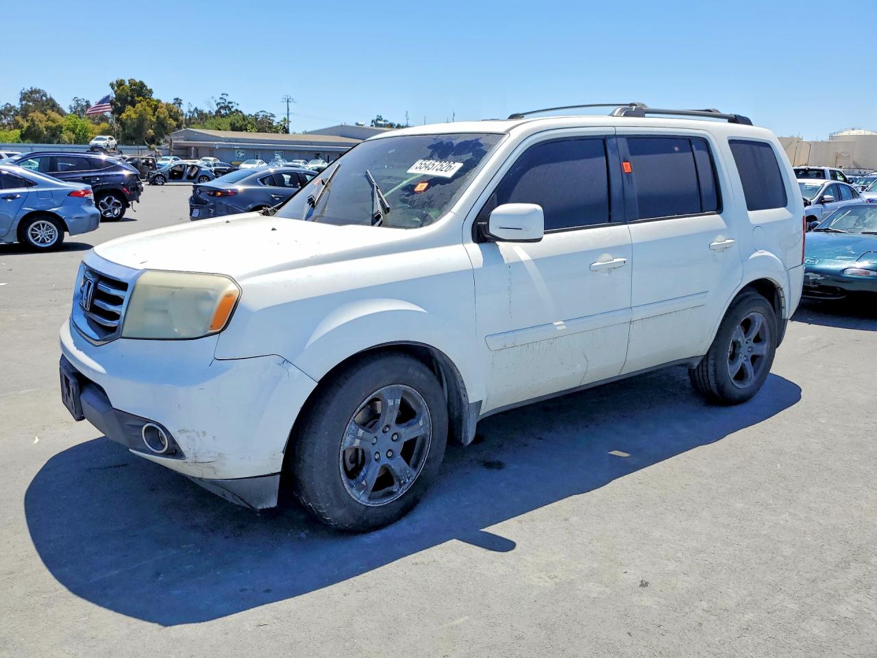 2014 Honda Pilot Exl White vin: 5FNYF3H5XEB027685