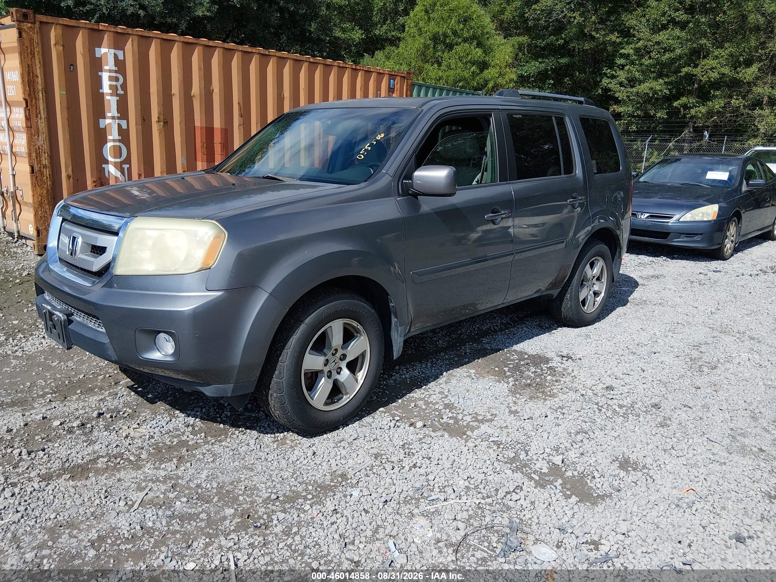2011 Honda Pilot Ex-l Gray vin: 5FNYF3H60BB005506