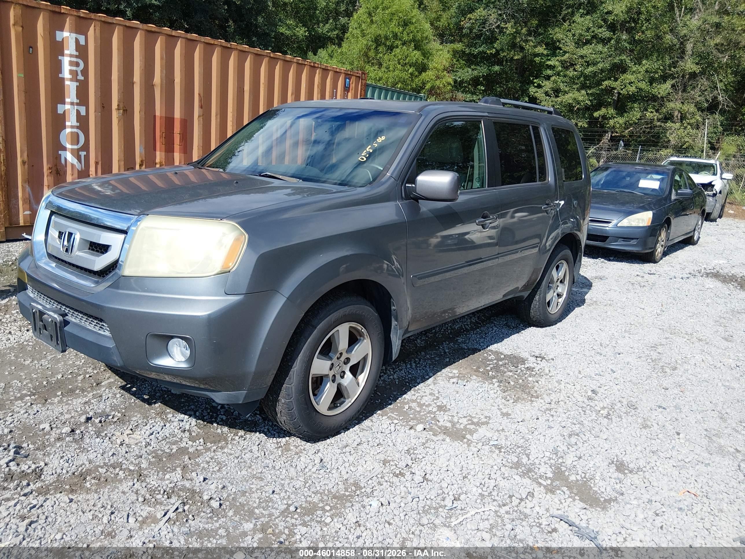 2011 Honda Pilot Ex-l Gray vin: 5FNYF3H60BB005506
