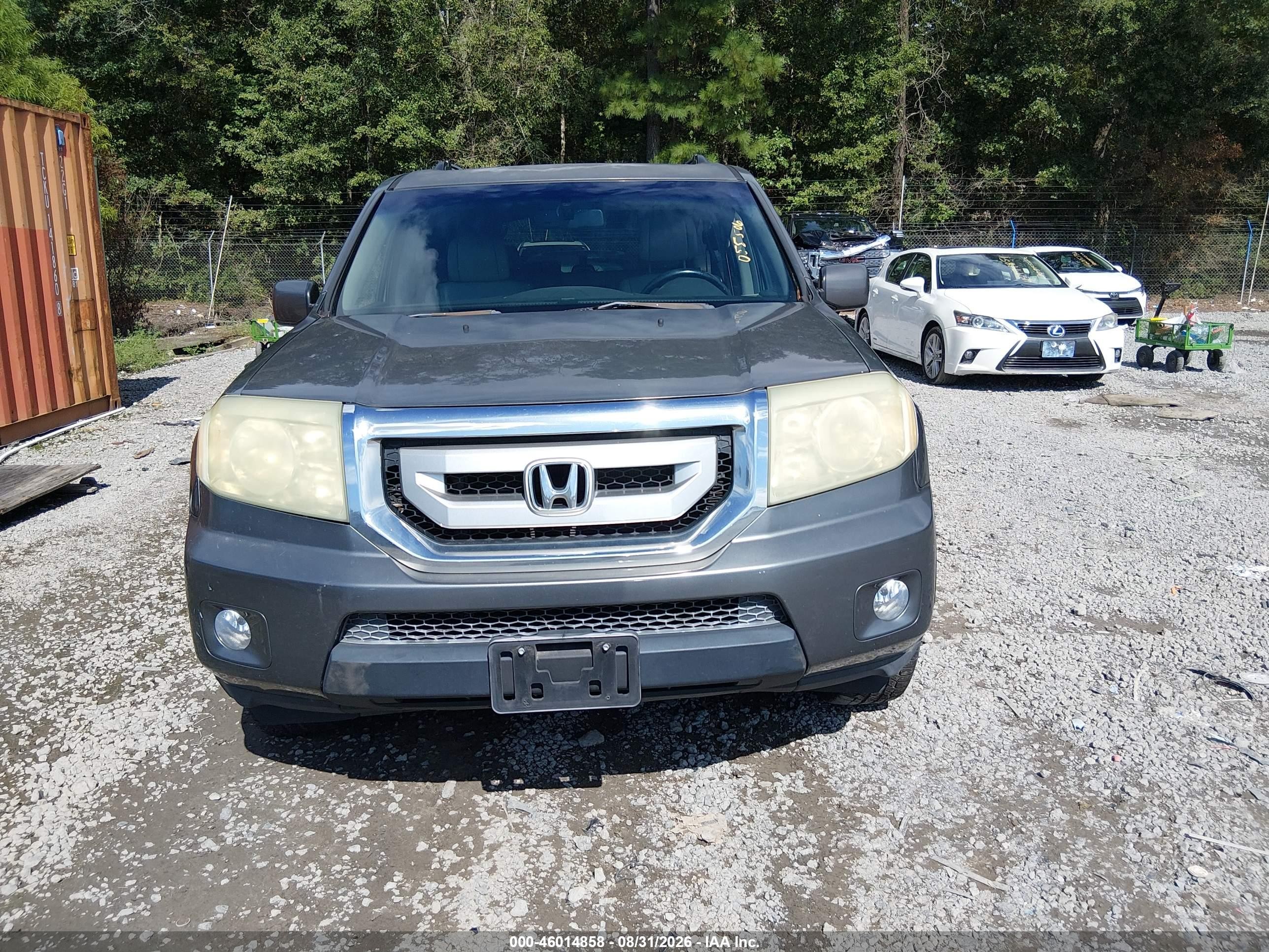 2011 Honda Pilot Ex-l Gray vin: 5FNYF3H60BB005506