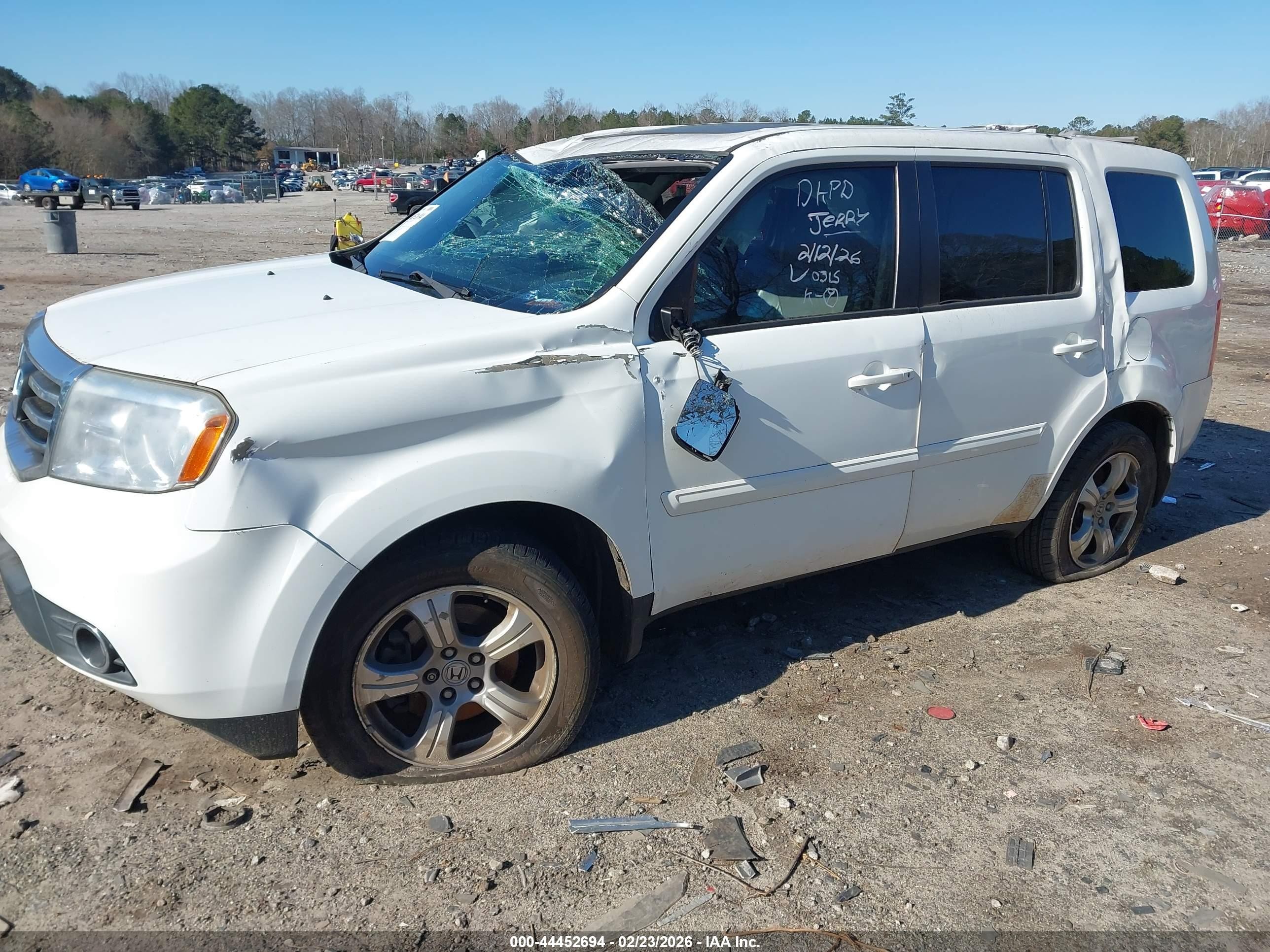 2012 Honda Pilot Ex-l White vin: 5FNYF3H60CB020315