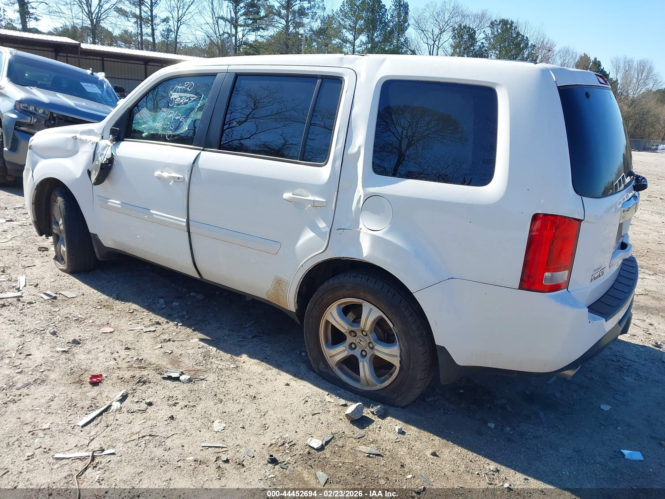 2012 Honda Pilot Ex-l White vin: 5FNYF3H60CB020315