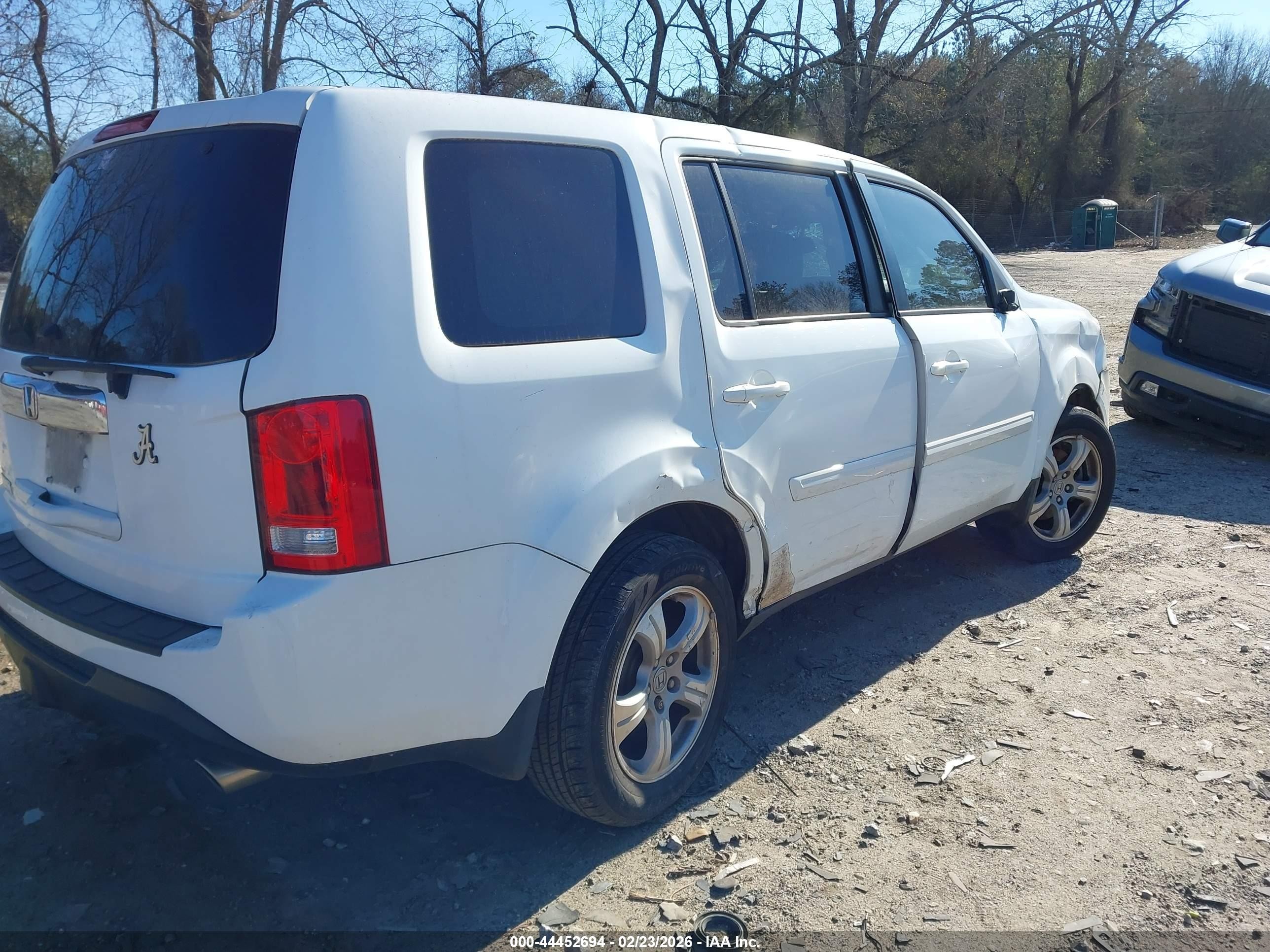 2012 Honda Pilot Ex-l White vin: 5FNYF3H60CB020315
