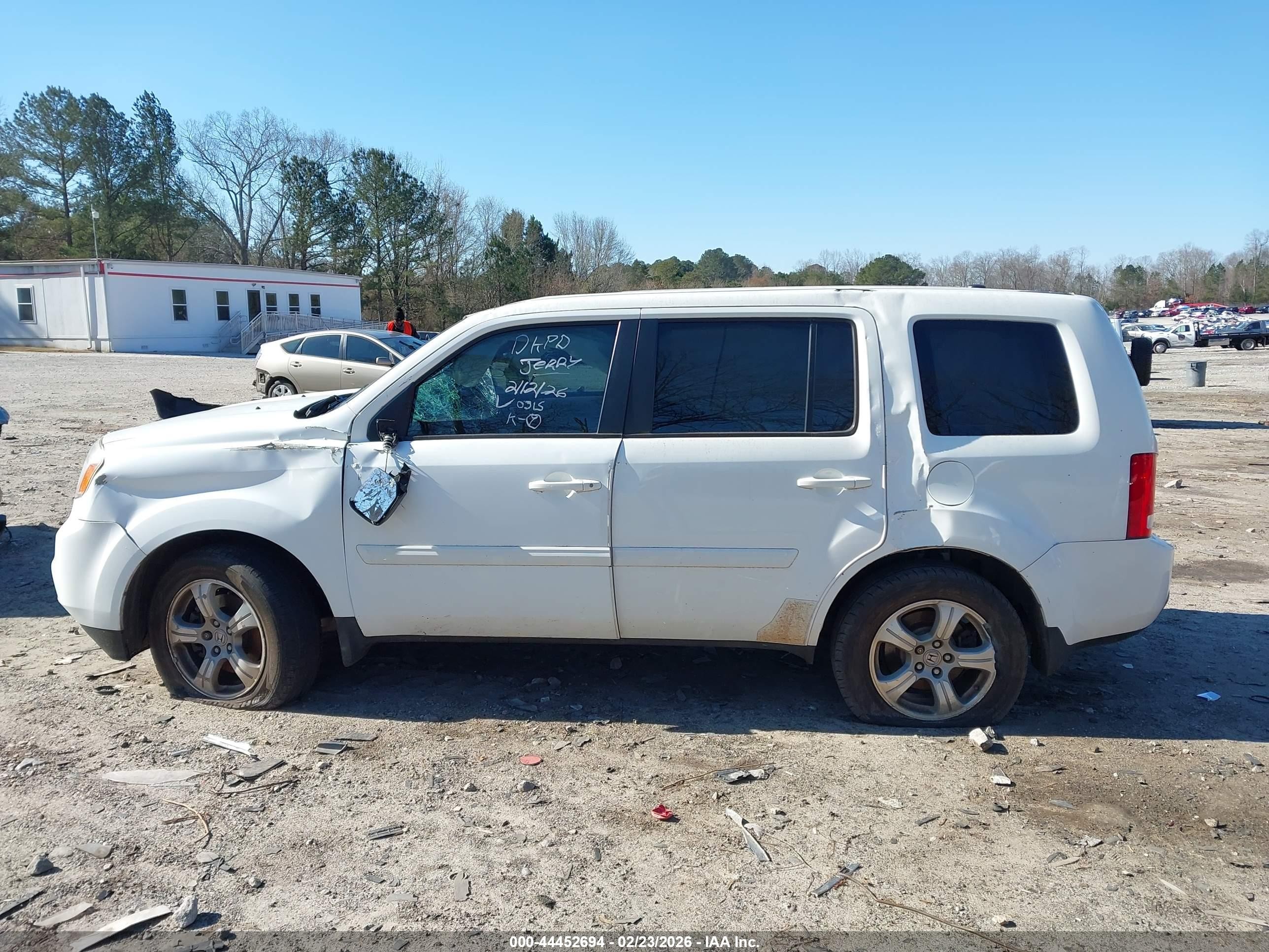 2012 Honda Pilot Ex-l White vin: 5FNYF3H60CB020315