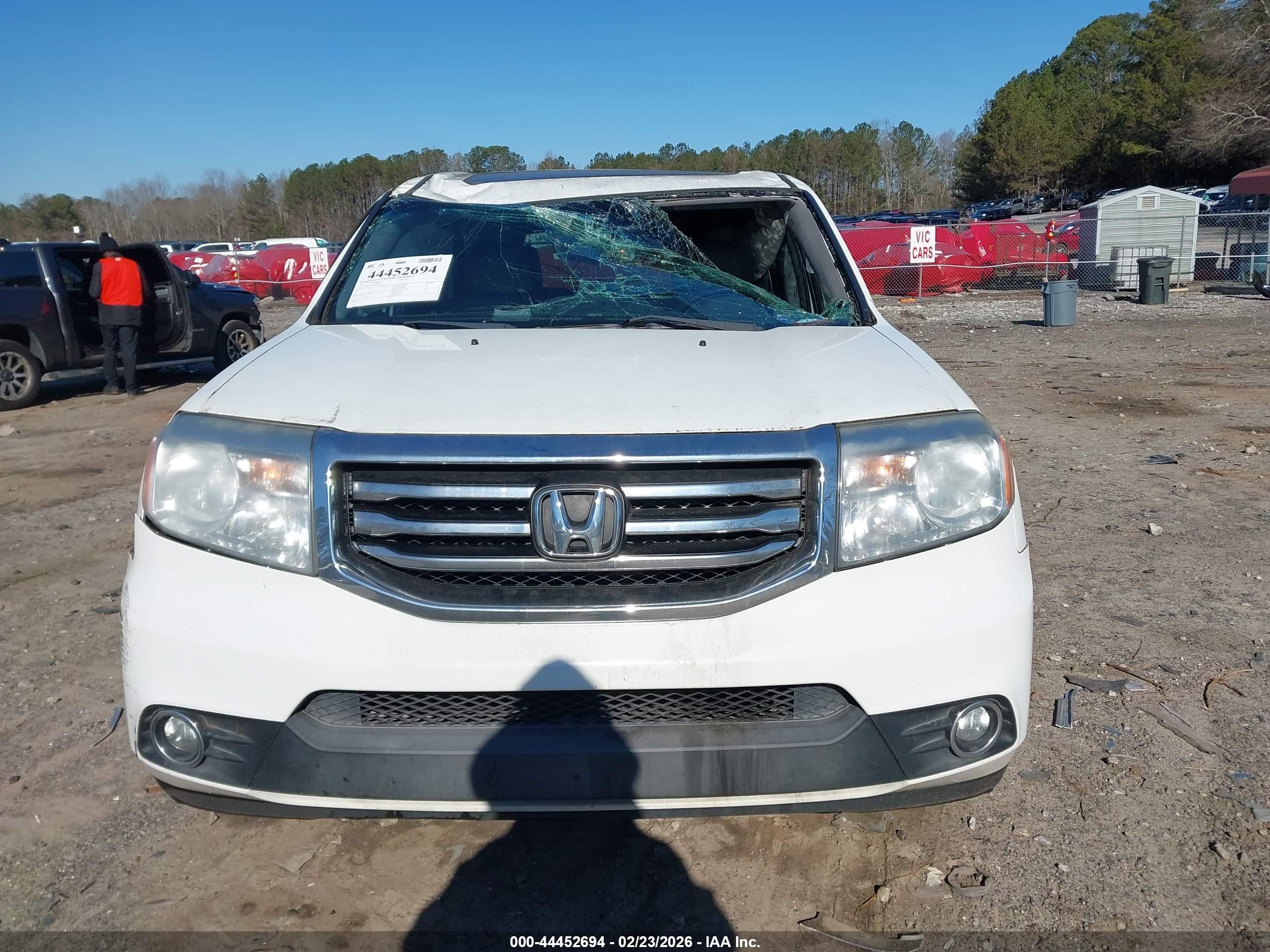 2012 Honda Pilot Ex-l White vin: 5FNYF3H60CB020315