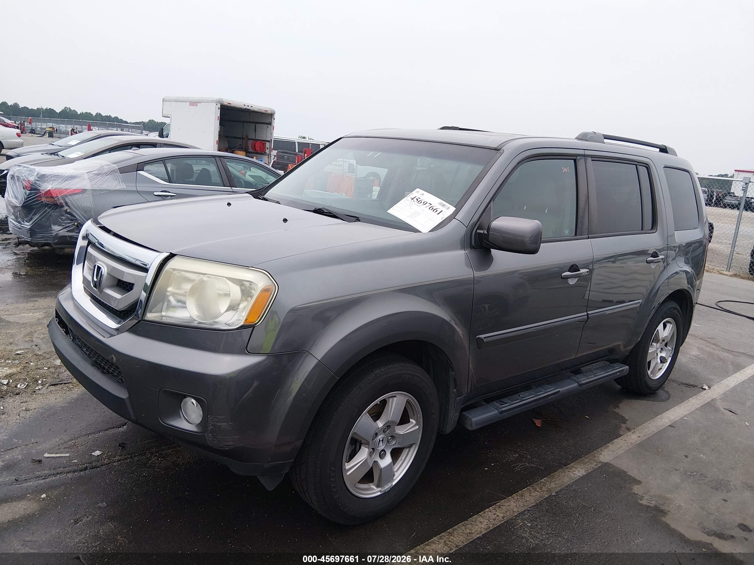 2011 Honda Pilot Ex-l Gray vin: 5FNYF3H61BB038580