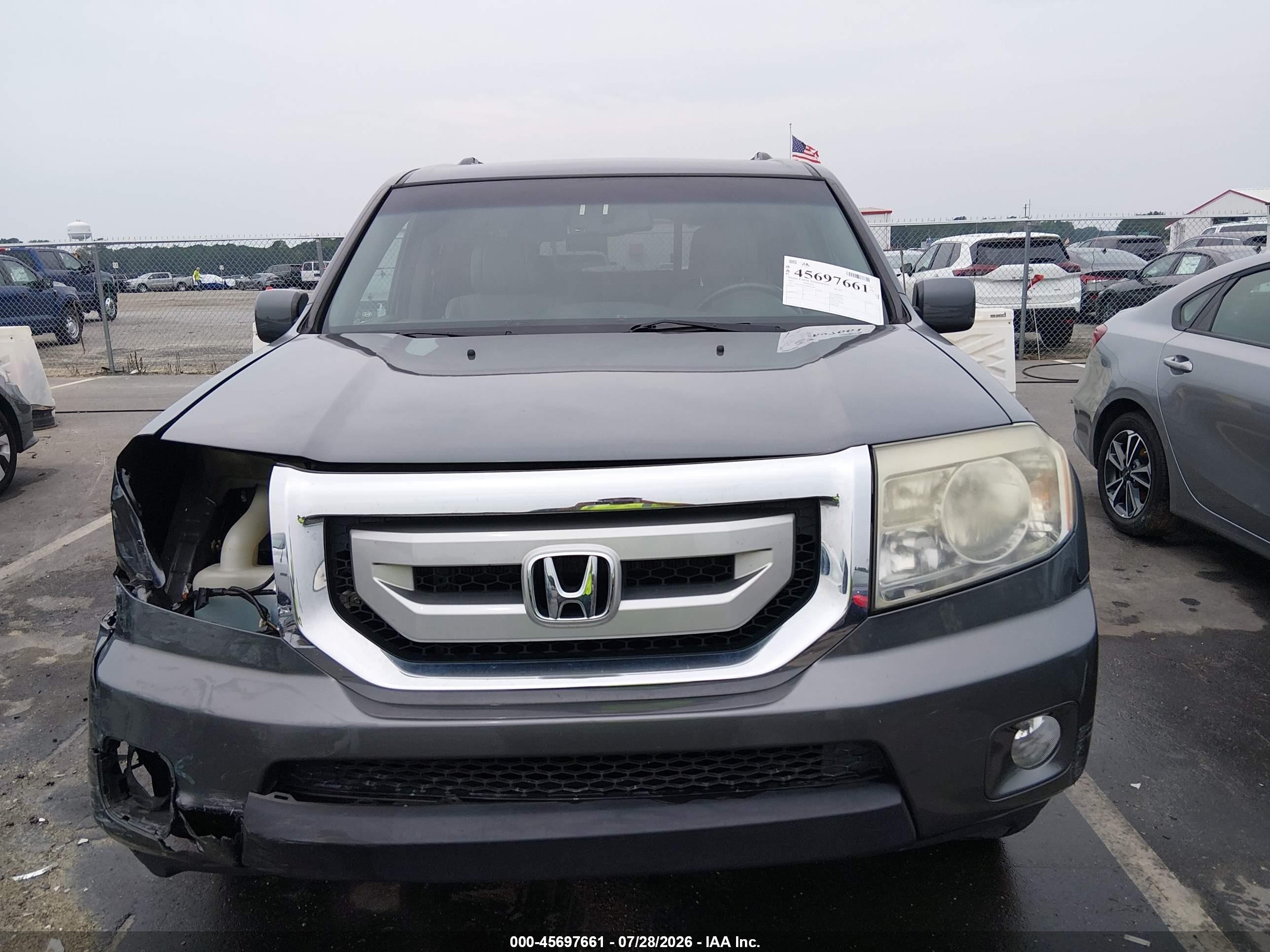2011 Honda Pilot Ex-l Gray vin: 5FNYF3H61BB038580