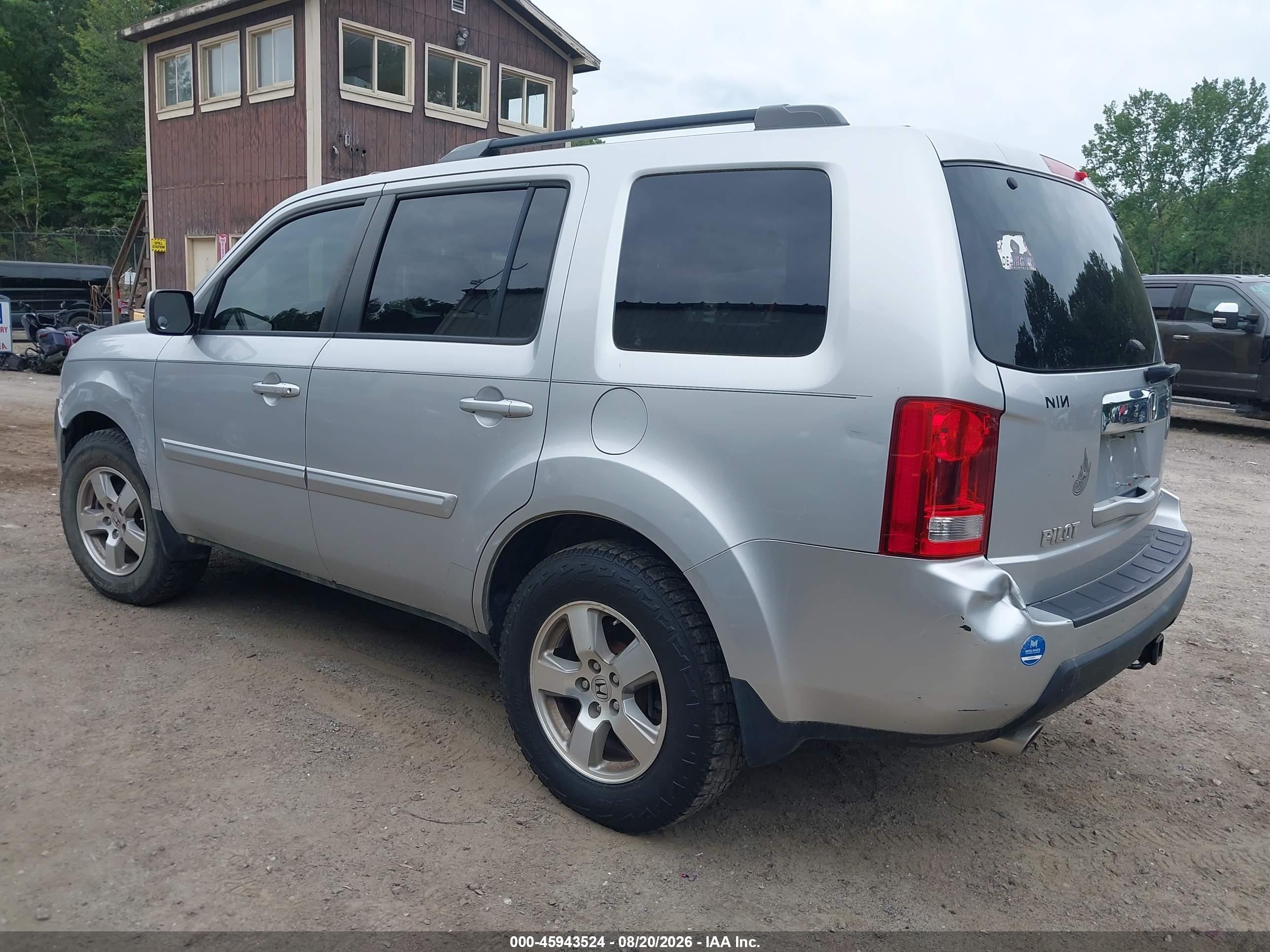 2011 Honda Pilot Ex-l Silver vin: 5FNYF3H61BB041317
