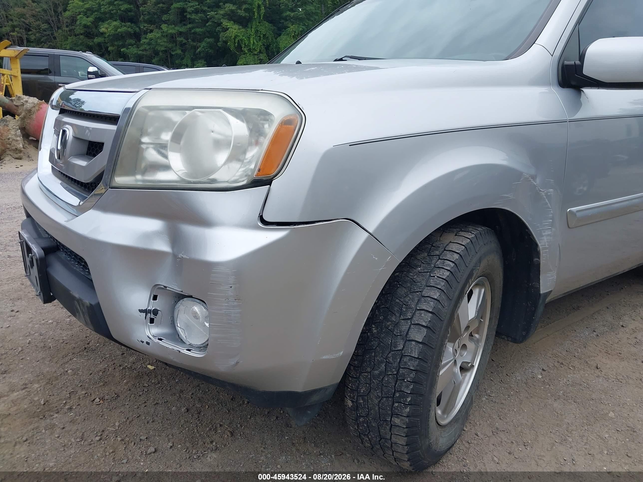 2011 Honda Pilot Ex-l Silver vin: 5FNYF3H61BB041317