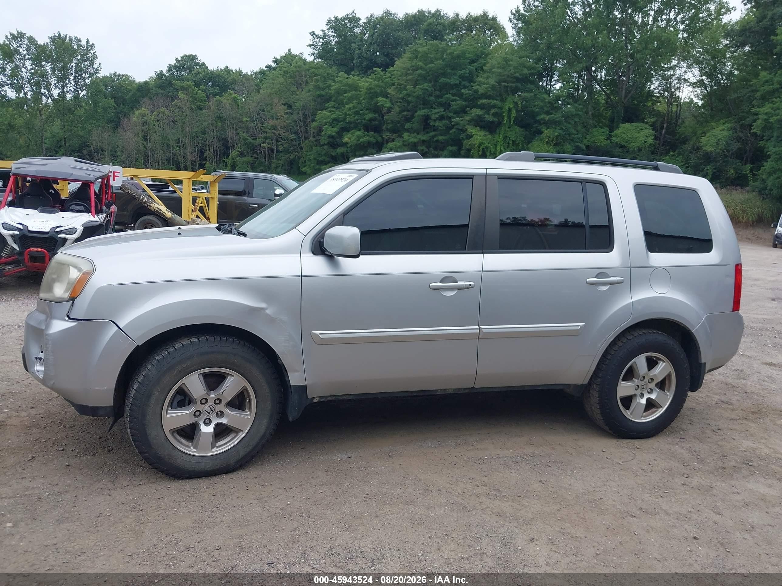 2011 Honda Pilot Ex-l Silver vin: 5FNYF3H61BB041317