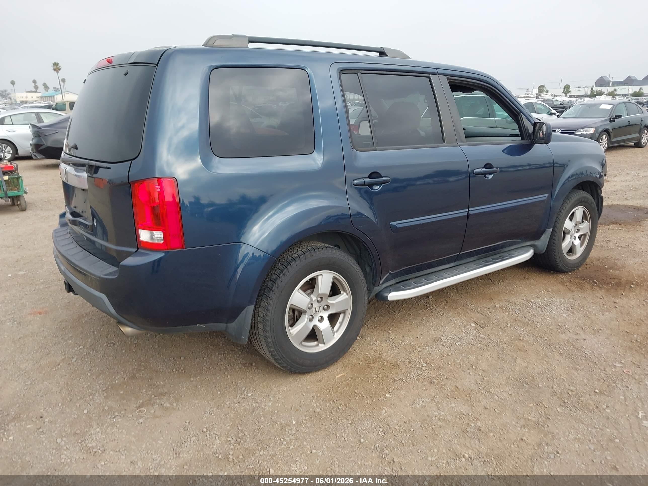 2011 Honda Pilot Ex-l Blue vin: 5FNYF3H61BB047828