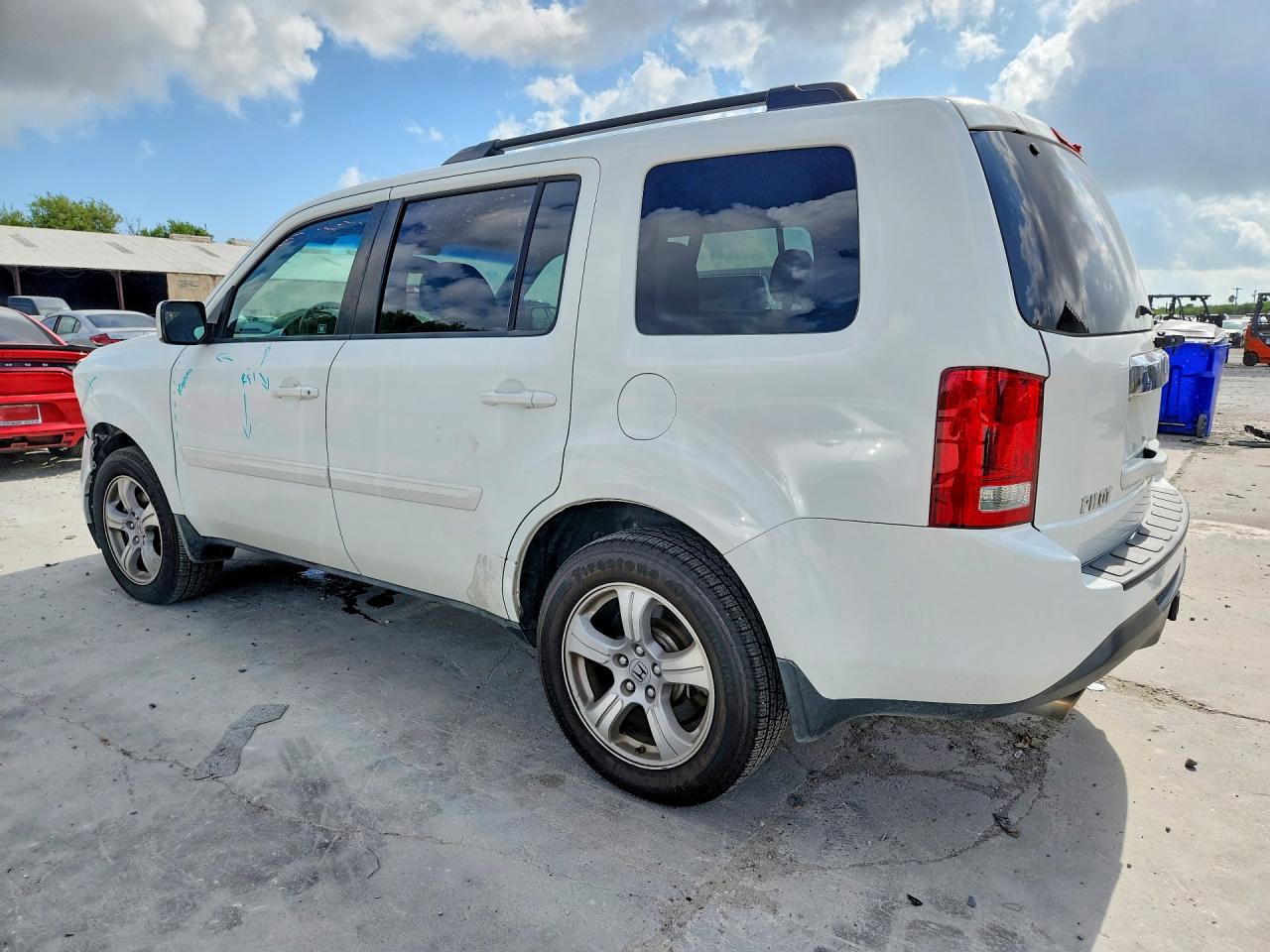 2012 Honda Pilot Exl White vin: 5FNYF3H61CB006245