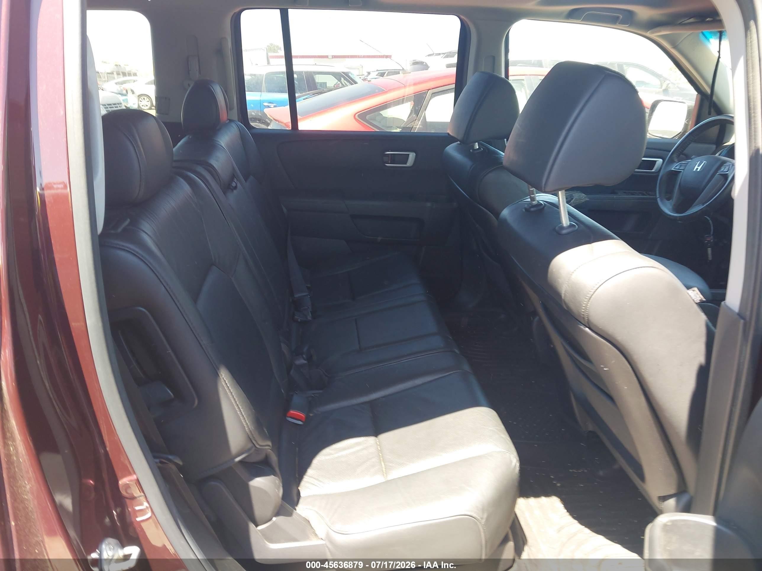 2011 Honda Pilot Ex-l Burgundy vin: 5FNYF3H62BB009332