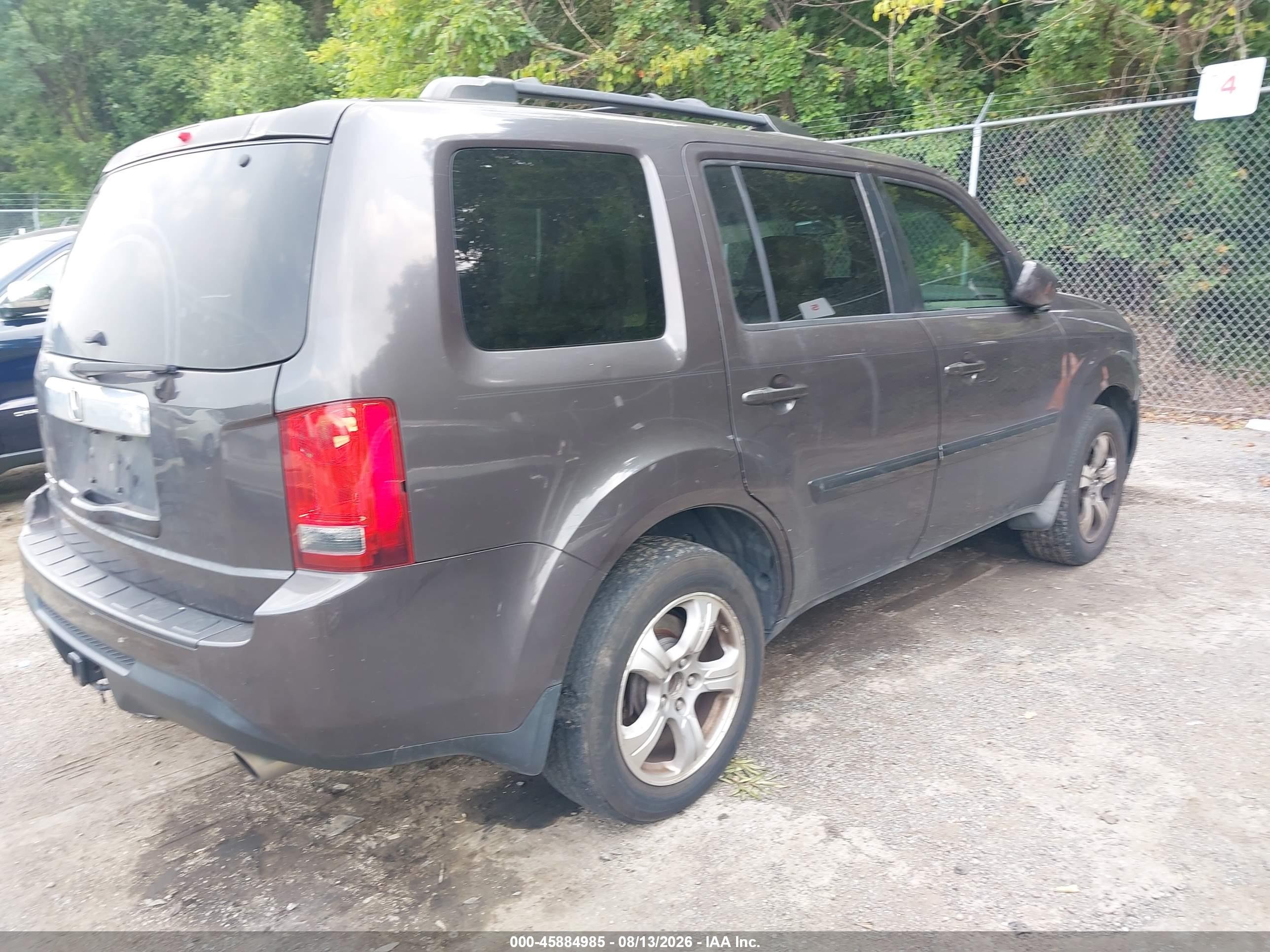 2012 Honda Pilot Ex-l Серый vin: 5FNYF3H62CB018825