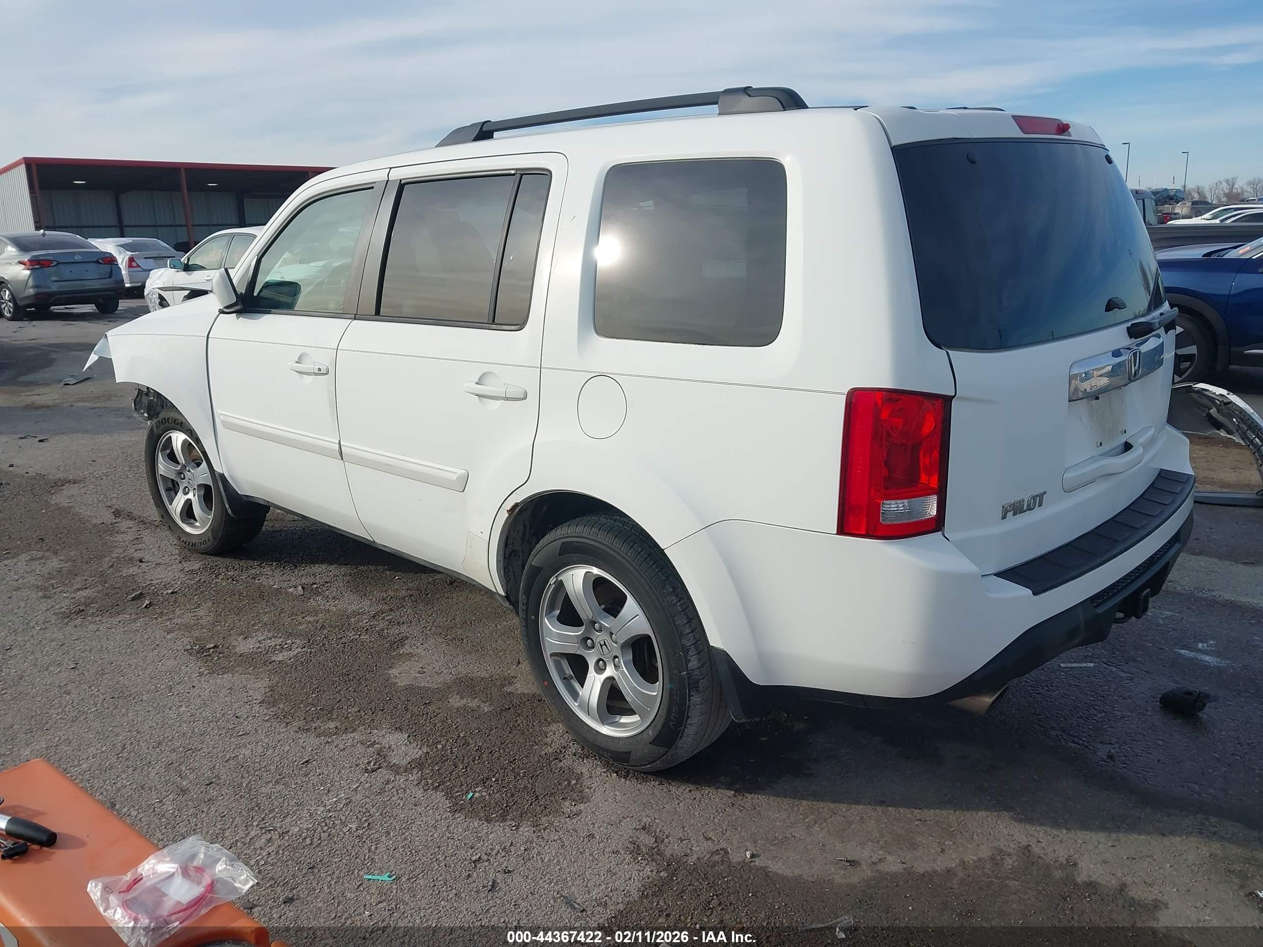 2012 Honda Pilot Ex-l Белый vin: 5FNYF3H62CB027024