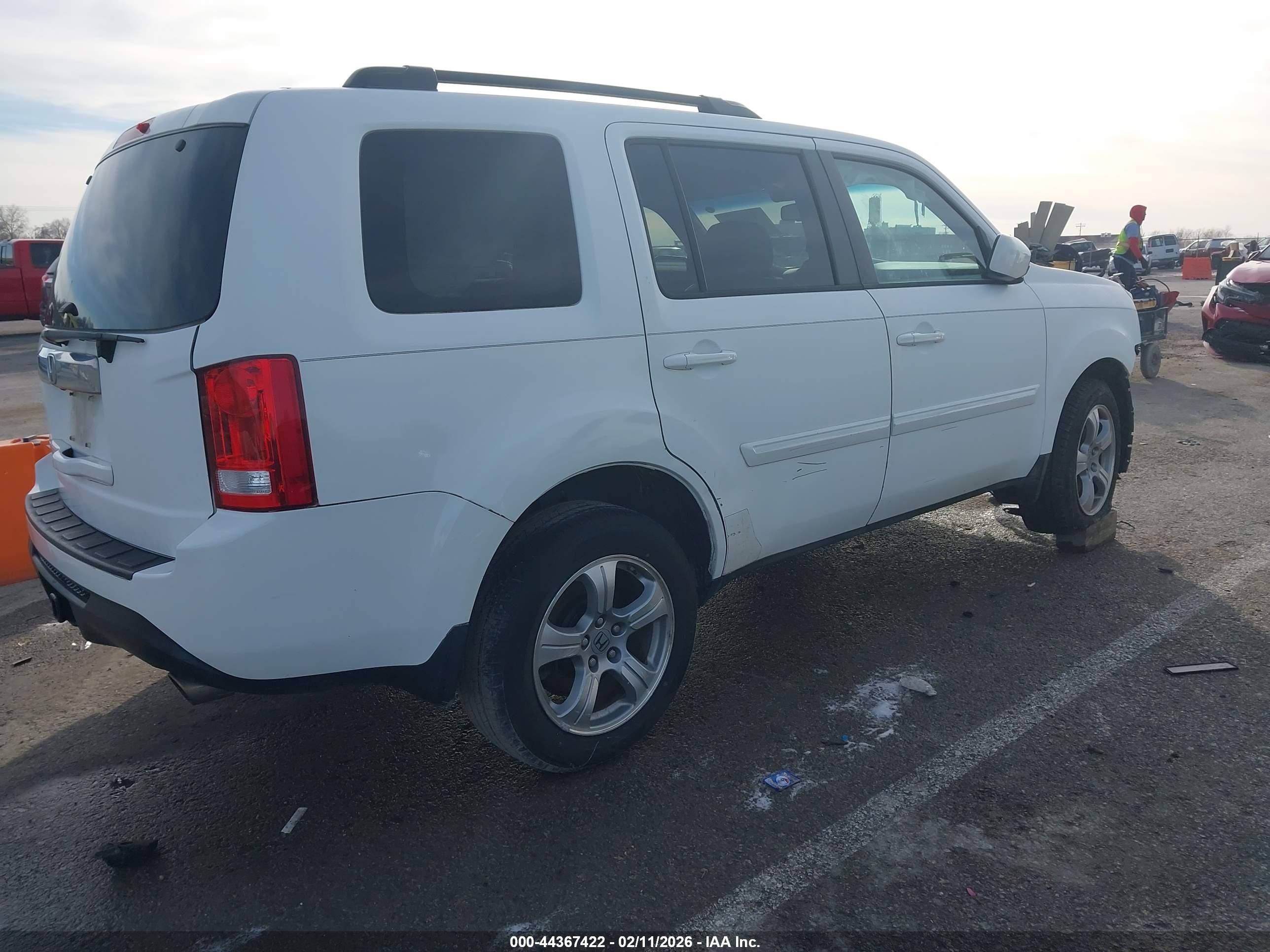 2012 Honda Pilot Ex-l Белый vin: 5FNYF3H62CB027024