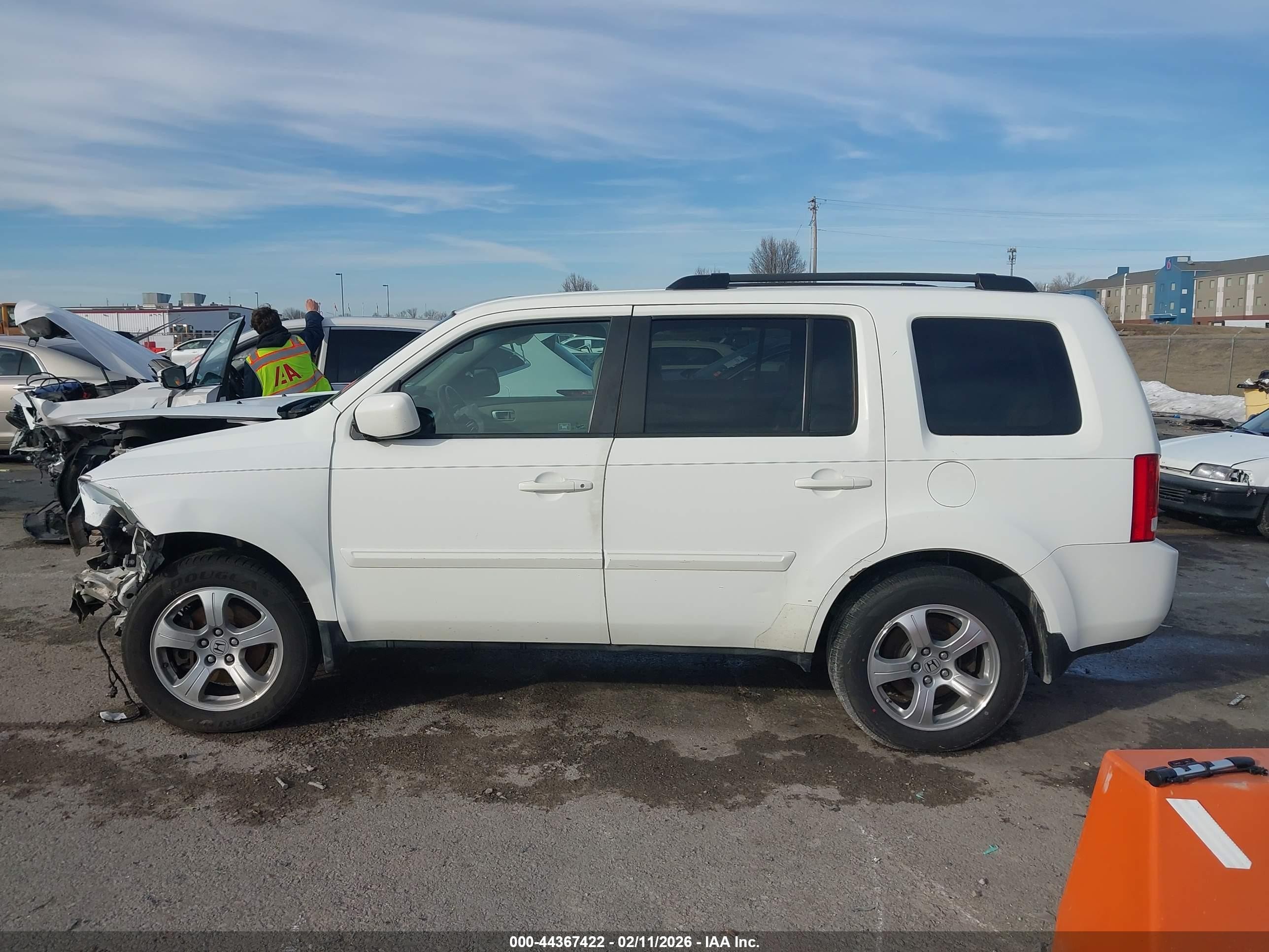 2012 Honda Pilot Ex-l Белый vin: 5FNYF3H62CB027024