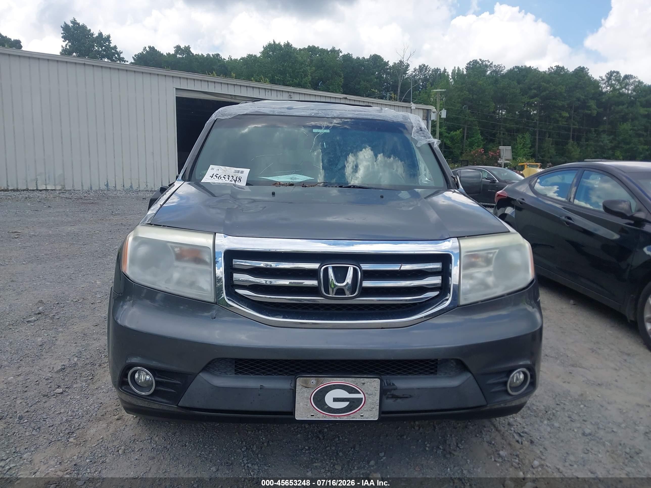 2013 Honda Pilot Ex-l Gray vin: 5FNYF3H62DB023329