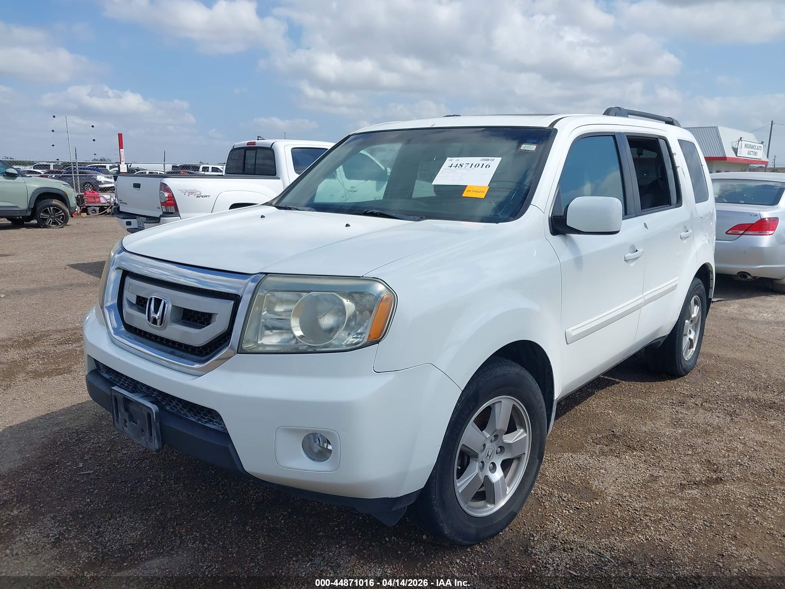 2011 Honda Pilot Ex-l White vin: 5FNYF3H63BB020095