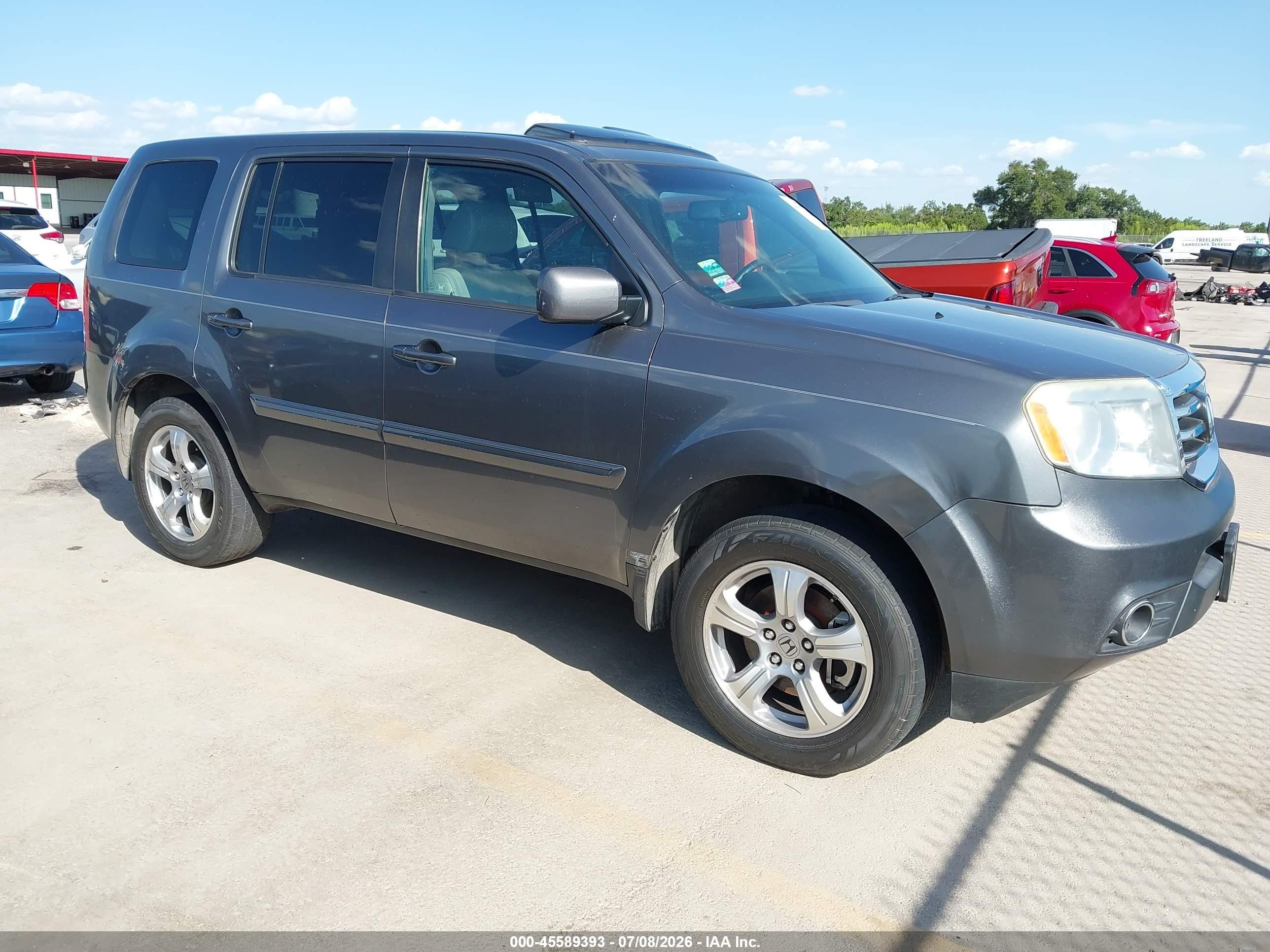 2012 Honda Pilot Ex-l Gray vin: 5FNYF3H63CB006165