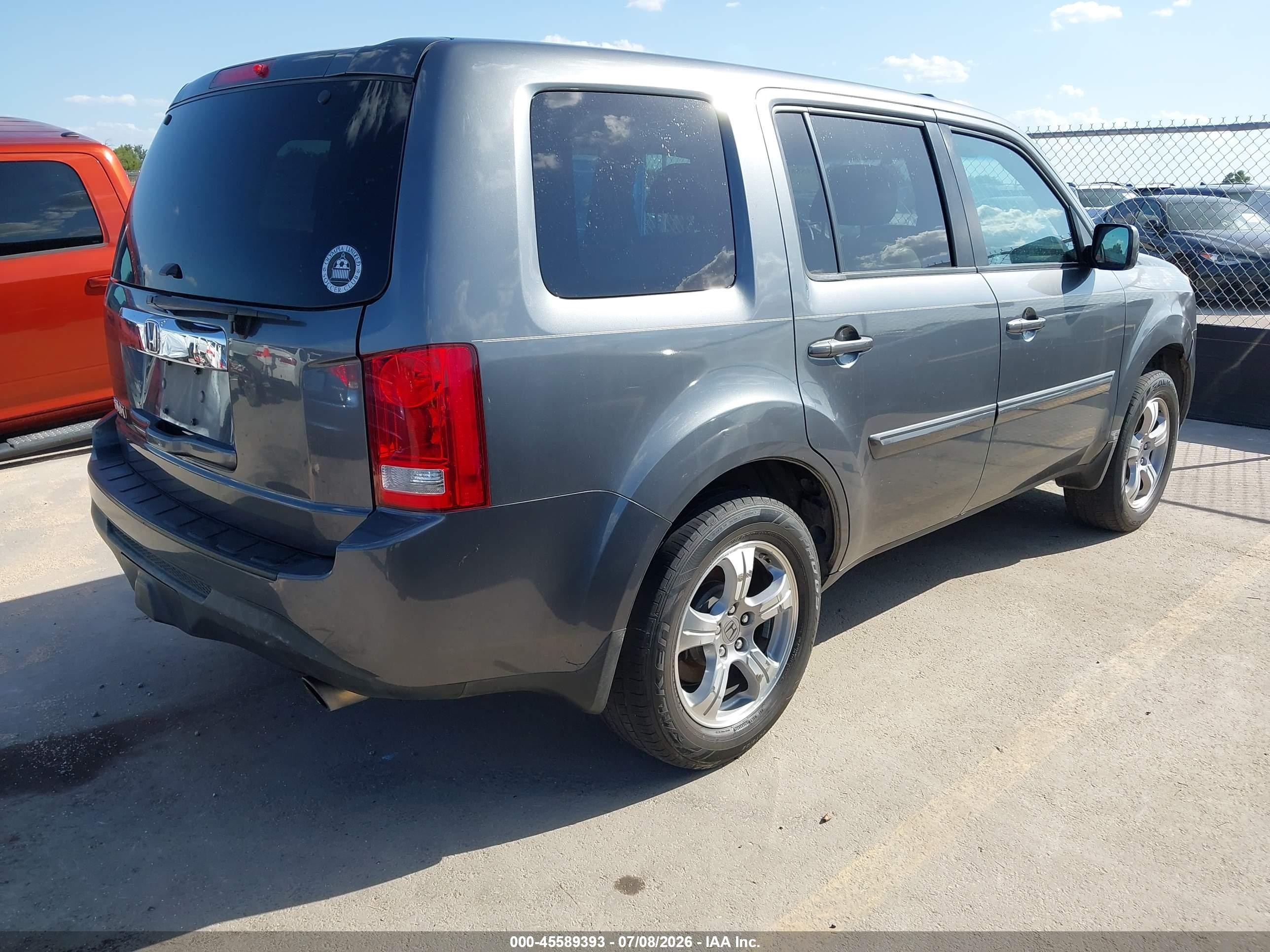 2012 Honda Pilot Ex-l Gray vin: 5FNYF3H63CB006165