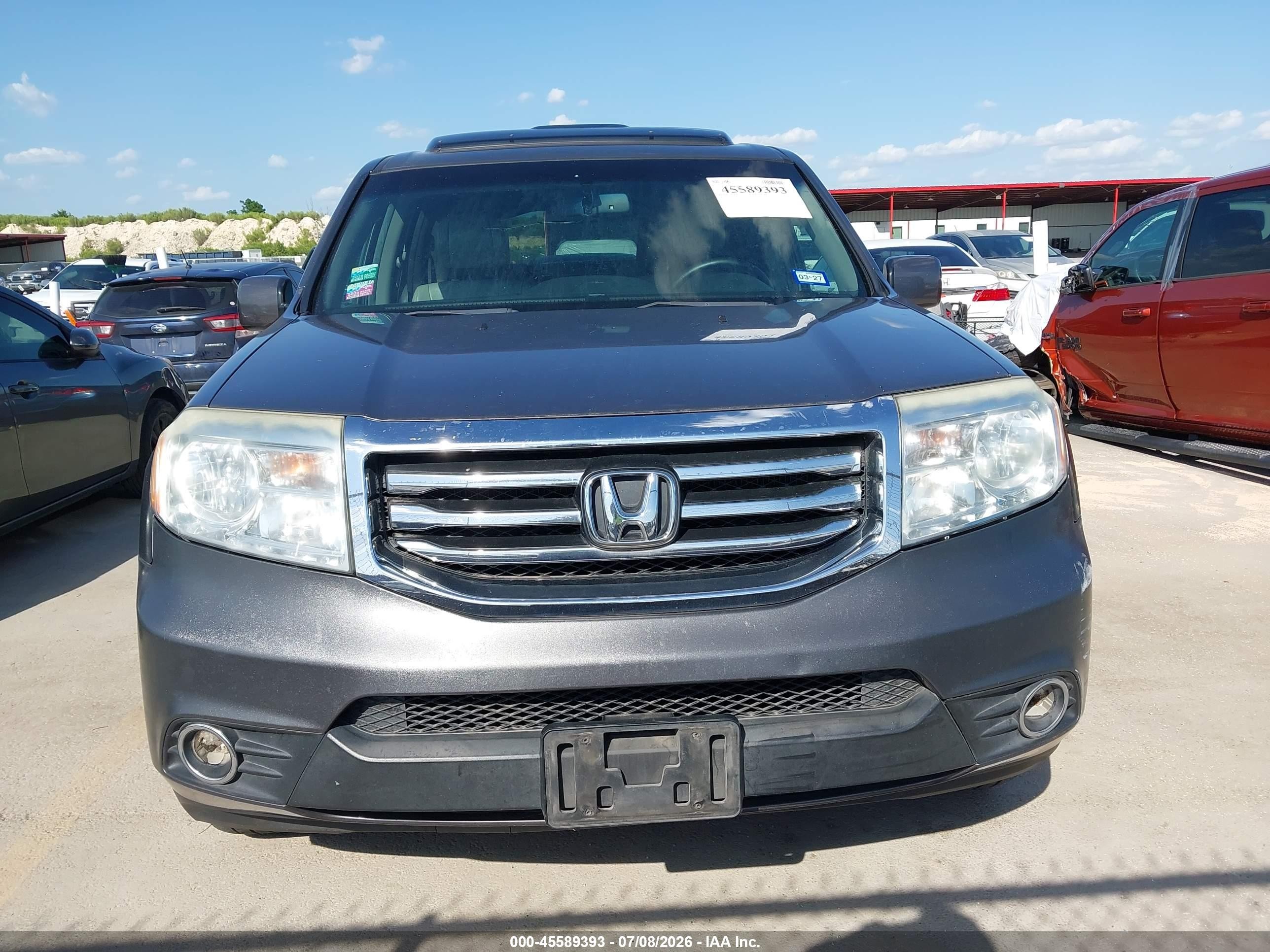 2012 Honda Pilot Ex-l Gray vin: 5FNYF3H63CB006165