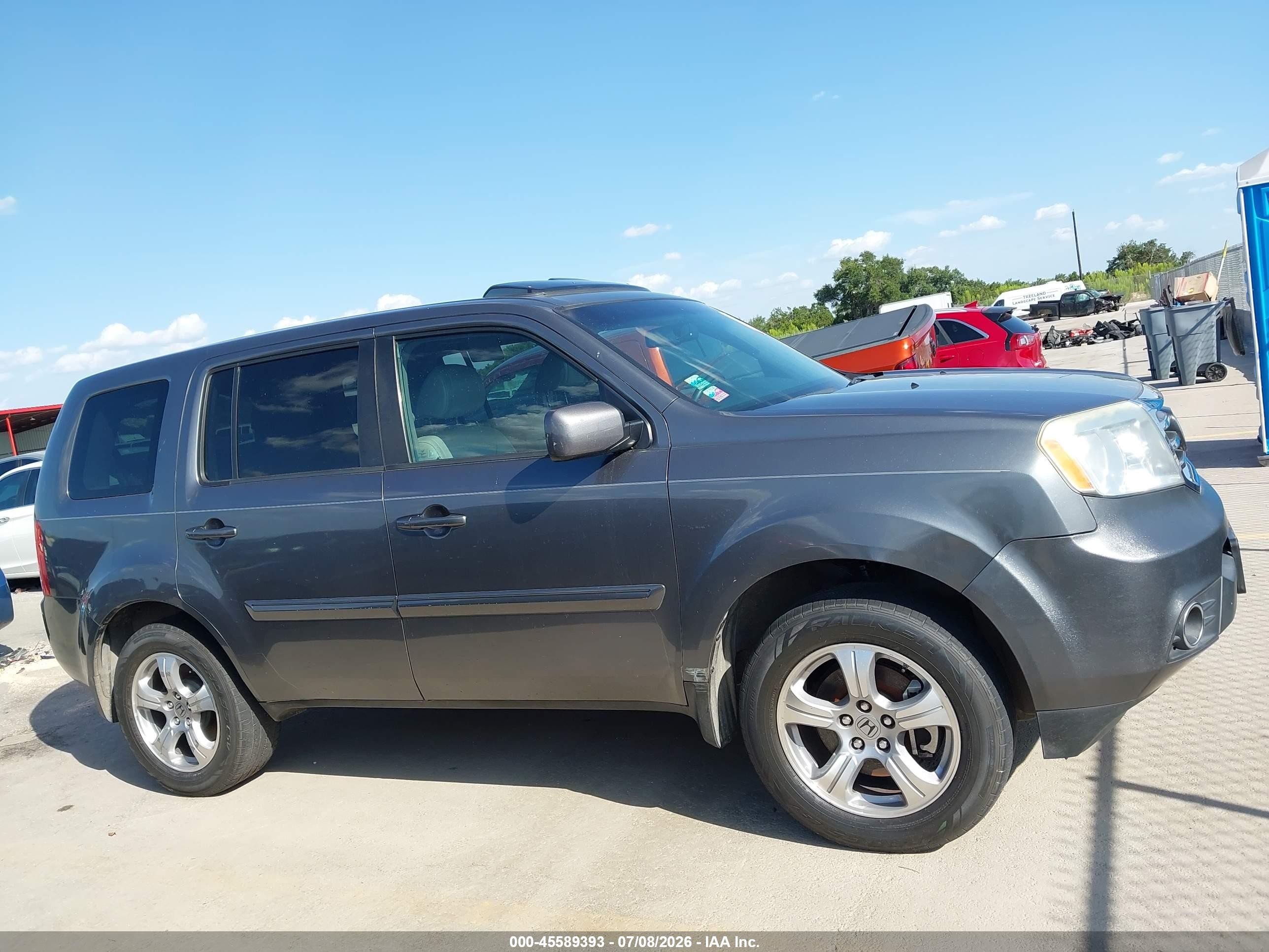 2012 Honda Pilot Ex-l Gray vin: 5FNYF3H63CB006165