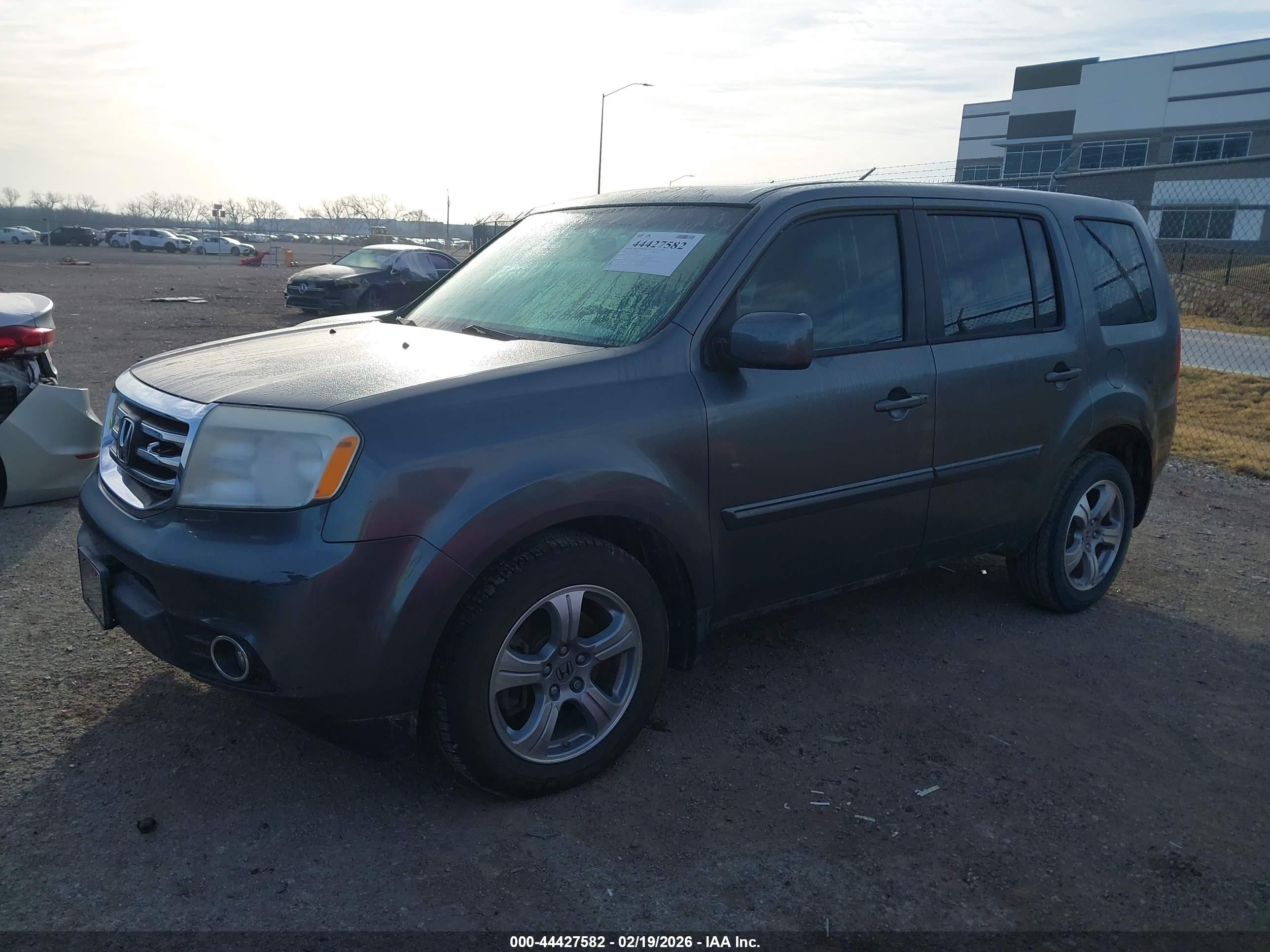2013 Honda Pilot Ex-l Gray vin: 5FNYF3H63DB037014
