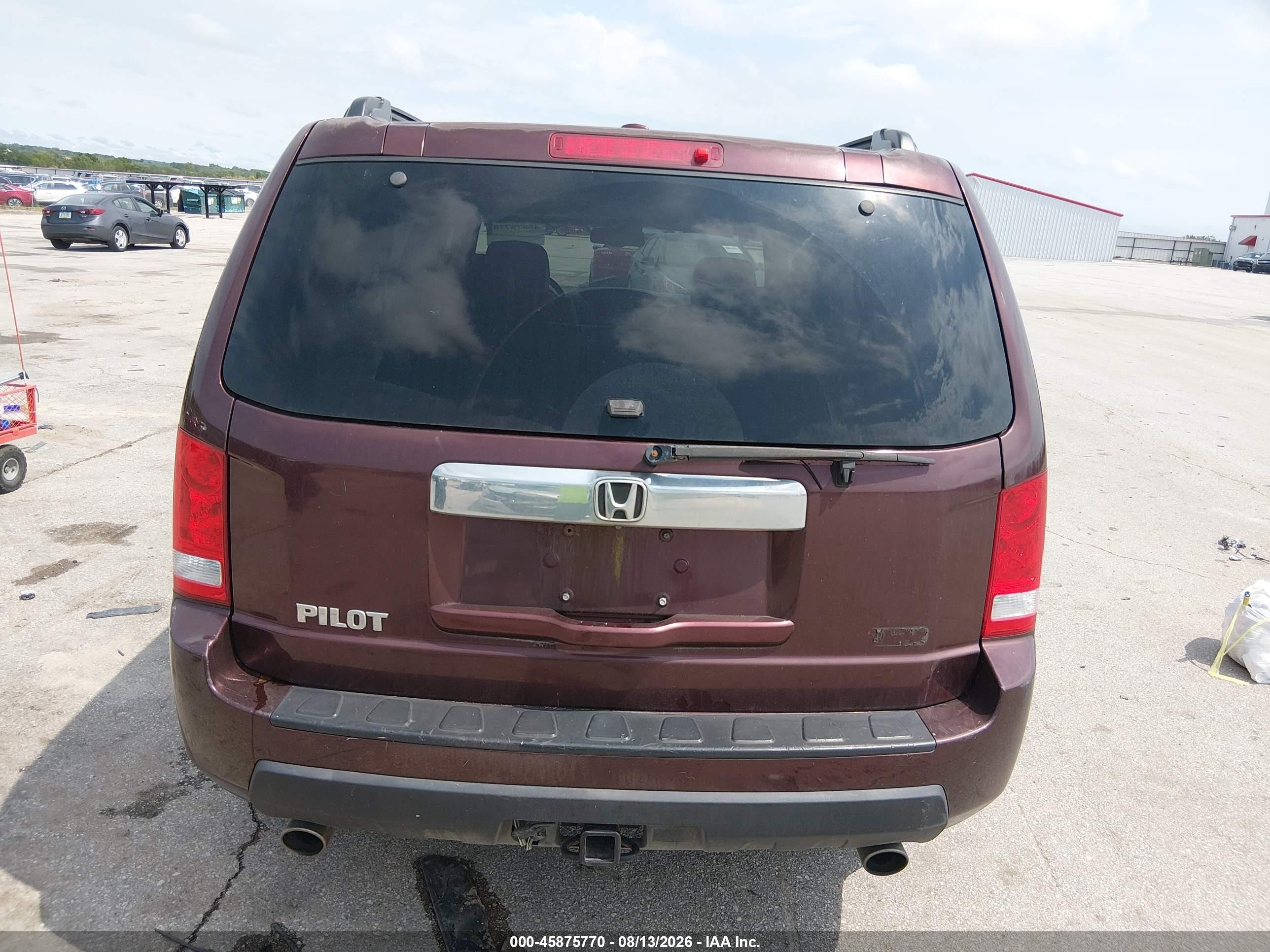 2010 Honda Pilot Ex-l Maroon vin: 5FNYF3H64AB017947