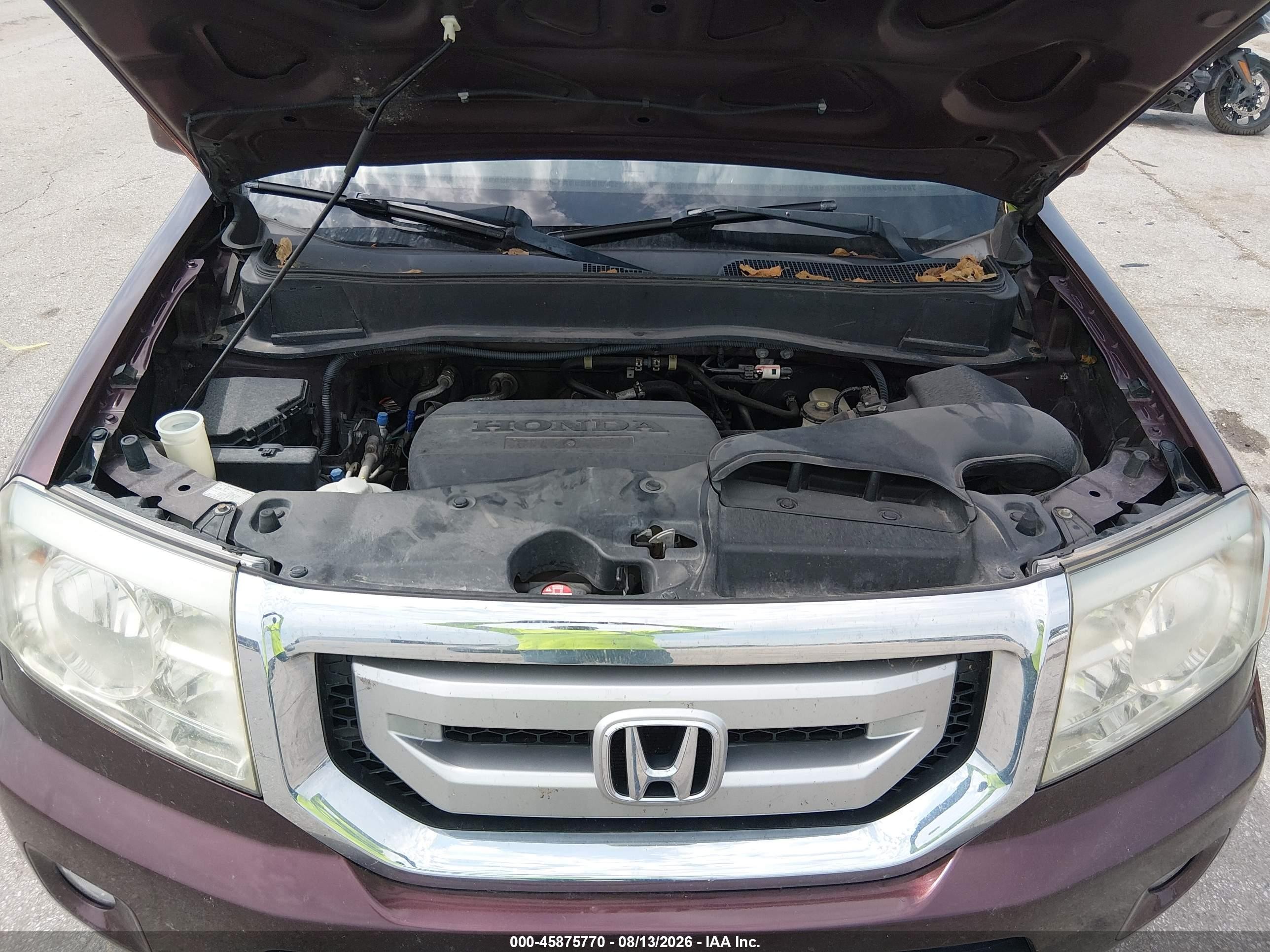 2010 Honda Pilot Ex-l Maroon vin: 5FNYF3H64AB017947