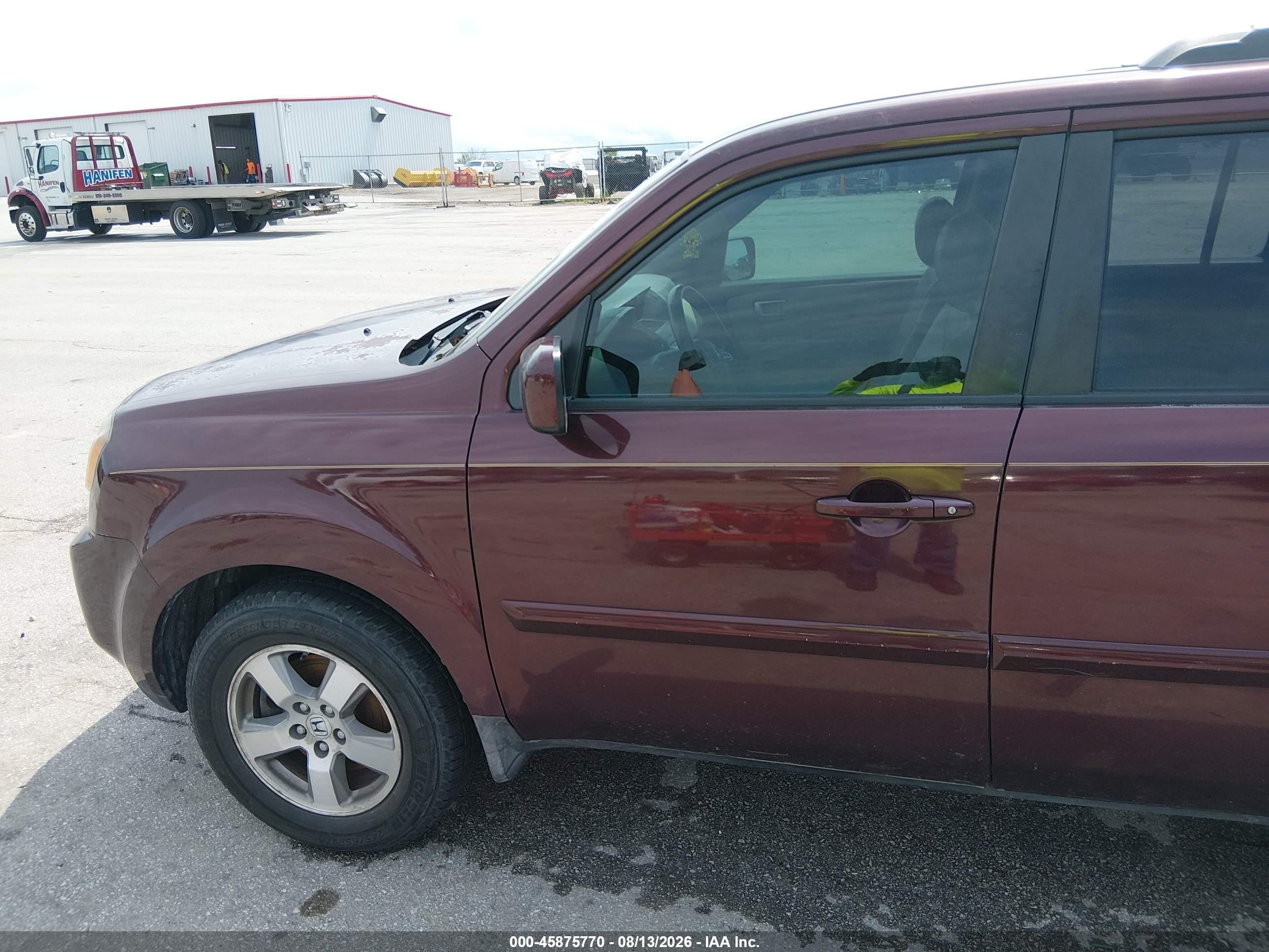2010 Honda Pilot Ex-l Maroon vin: 5FNYF3H64AB017947