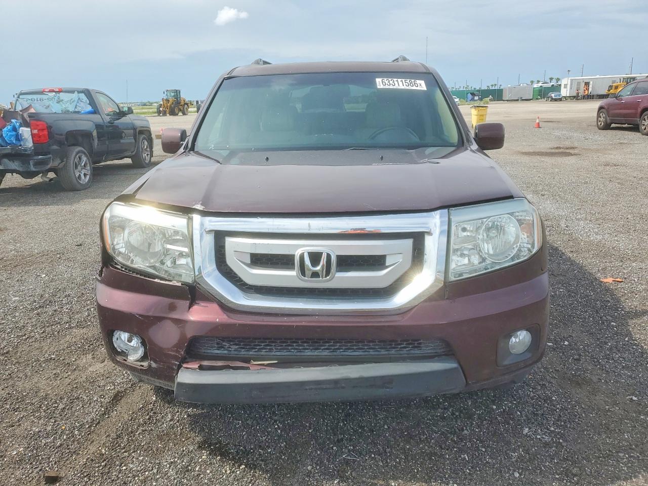 2011 Honda Pilot Exl Burgundy vin: 5FNYF3H64BB027718