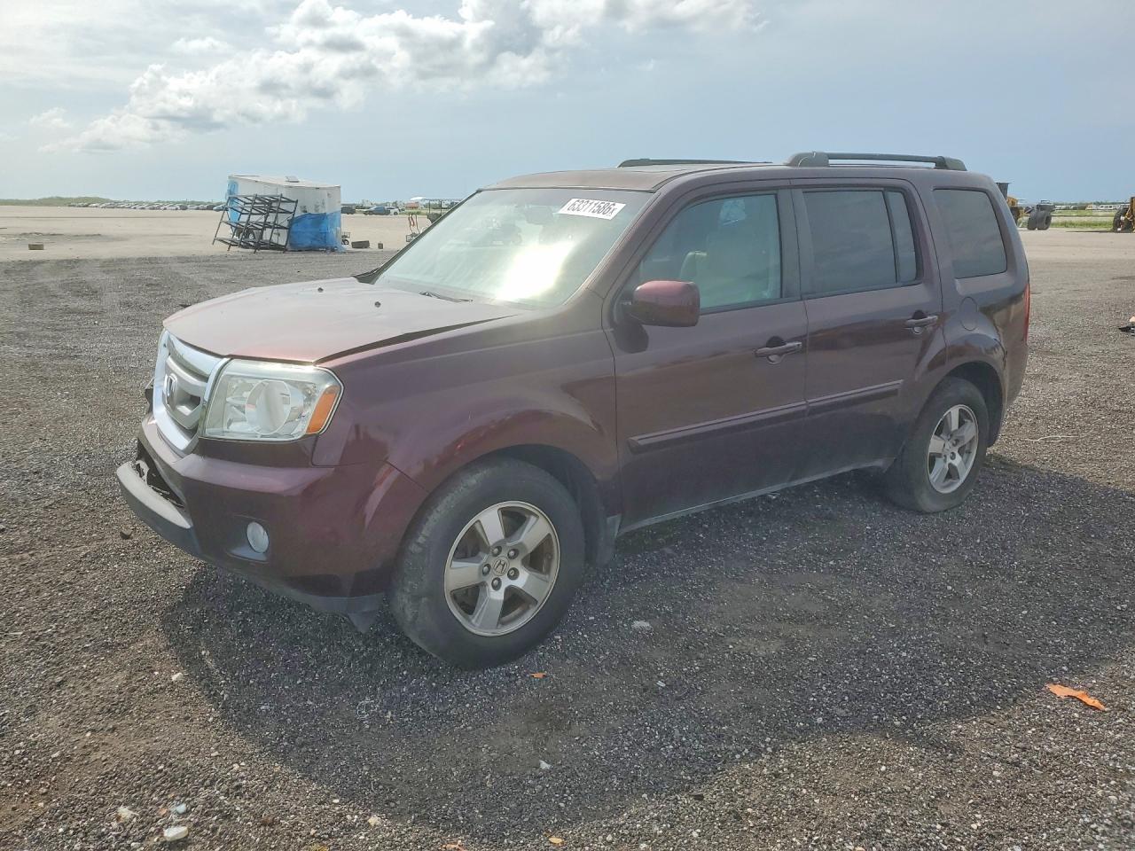 2011 Honda Pilot Exl Burgundy vin: 5FNYF3H64BB027718