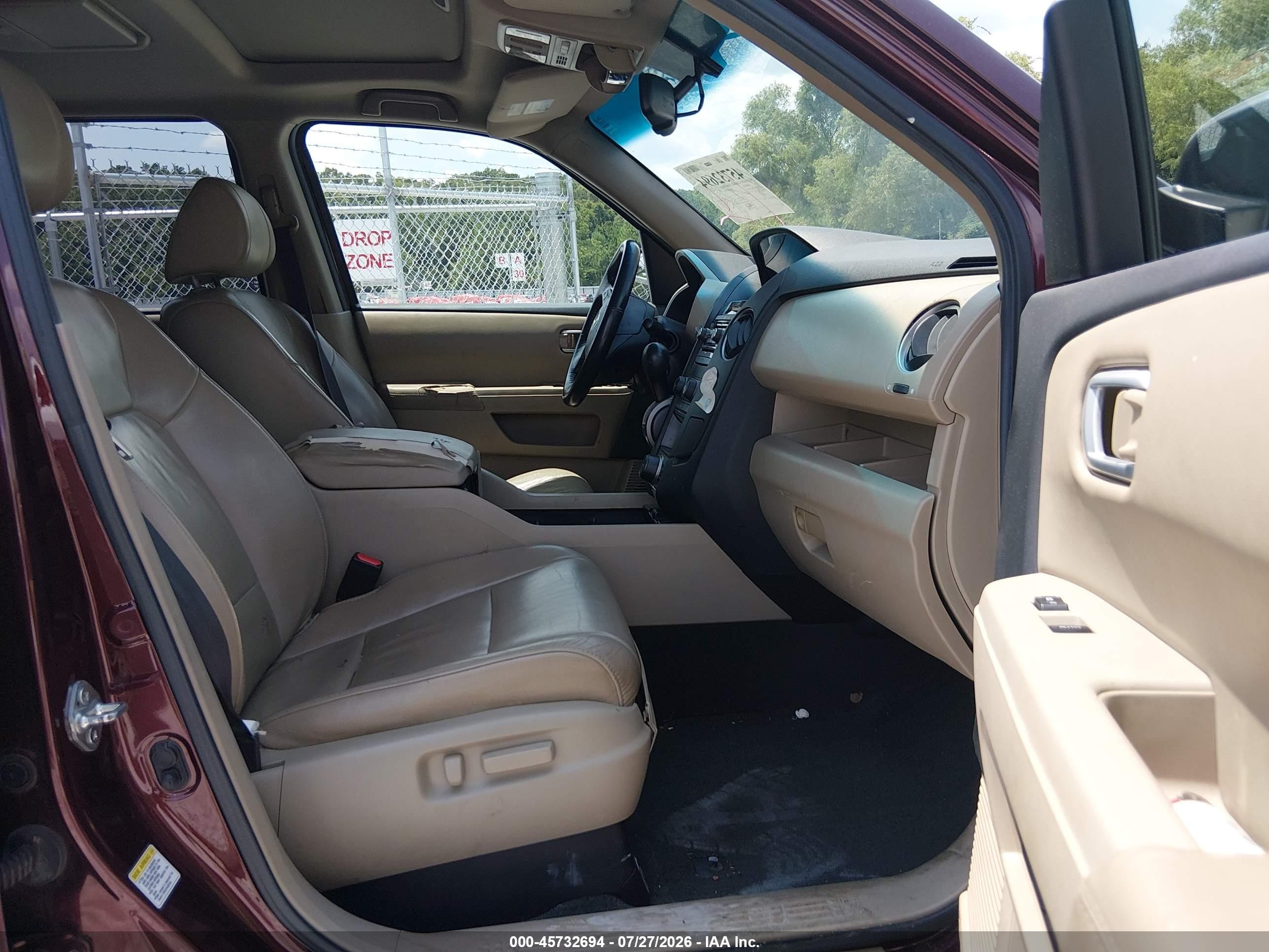 2012 Honda Pilot Ex-l Burgundy vin: 5FNYF3H64CB016252